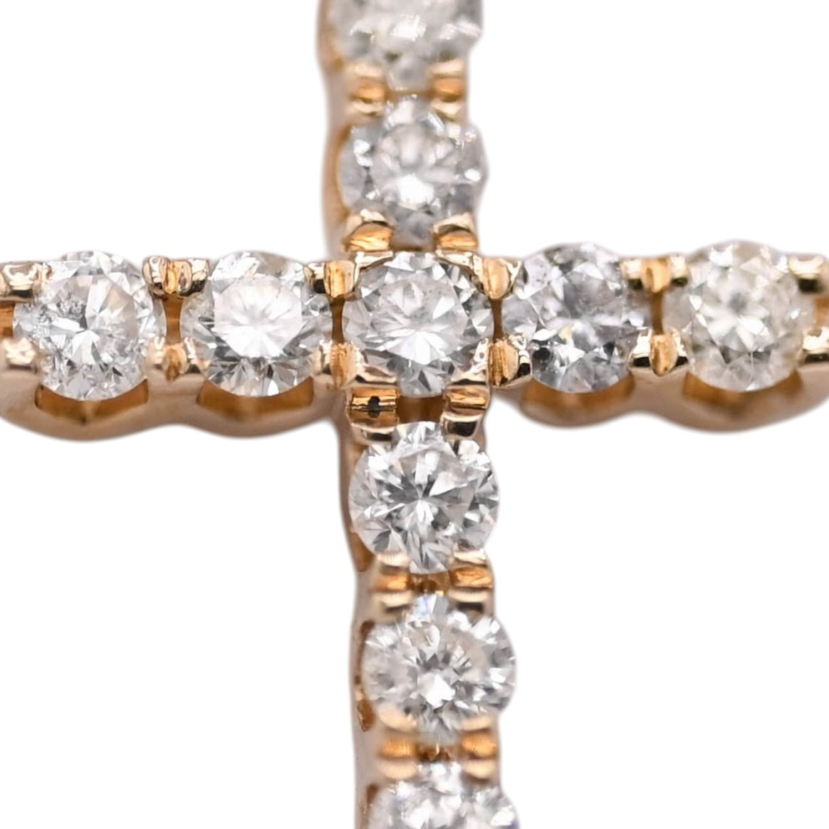 Diamond Cross Pendant 14K Yellow Gold 0.07cttw