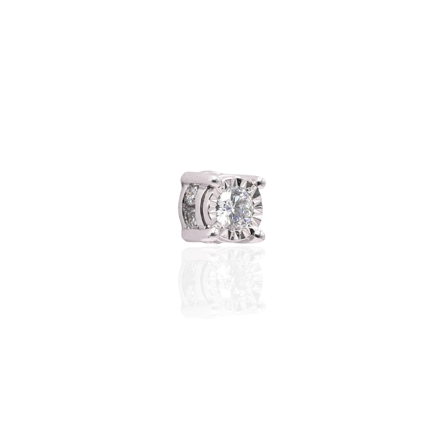 FINAL SALE: LAB DIAMOND Stud Earrings 10K White Gold 0.14cttw