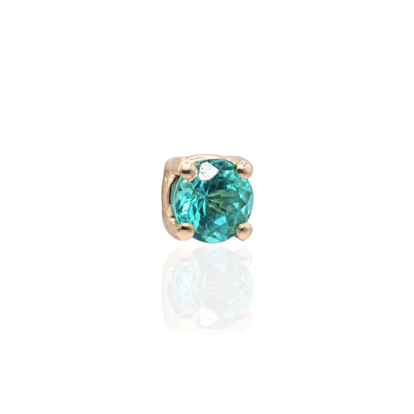 Paraiba Tourmaline Stud Earrings with Screwbacks 14K Yellow Gold 0.50cttw (Larrea Original)
