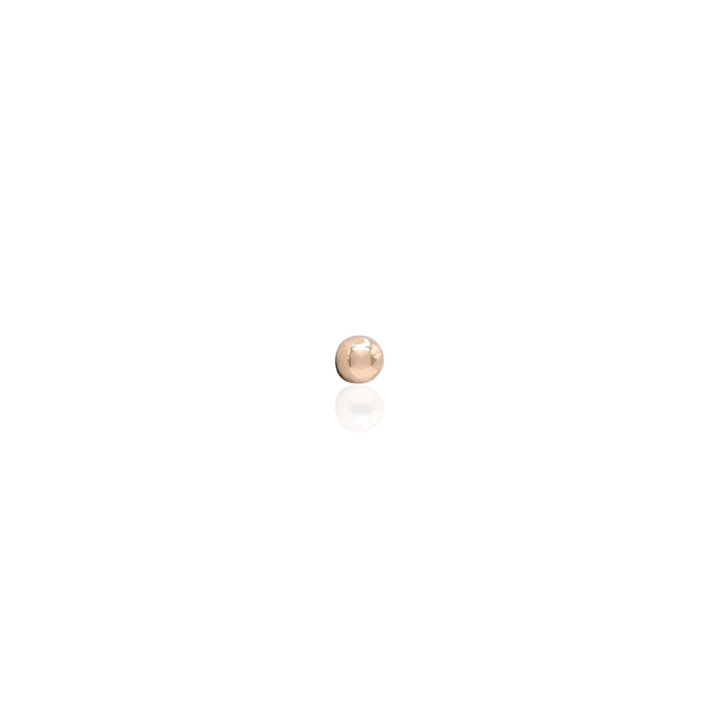 2mm Lightweight Ball Stud Earrings 14K Yellow Gold Butterfly Backs