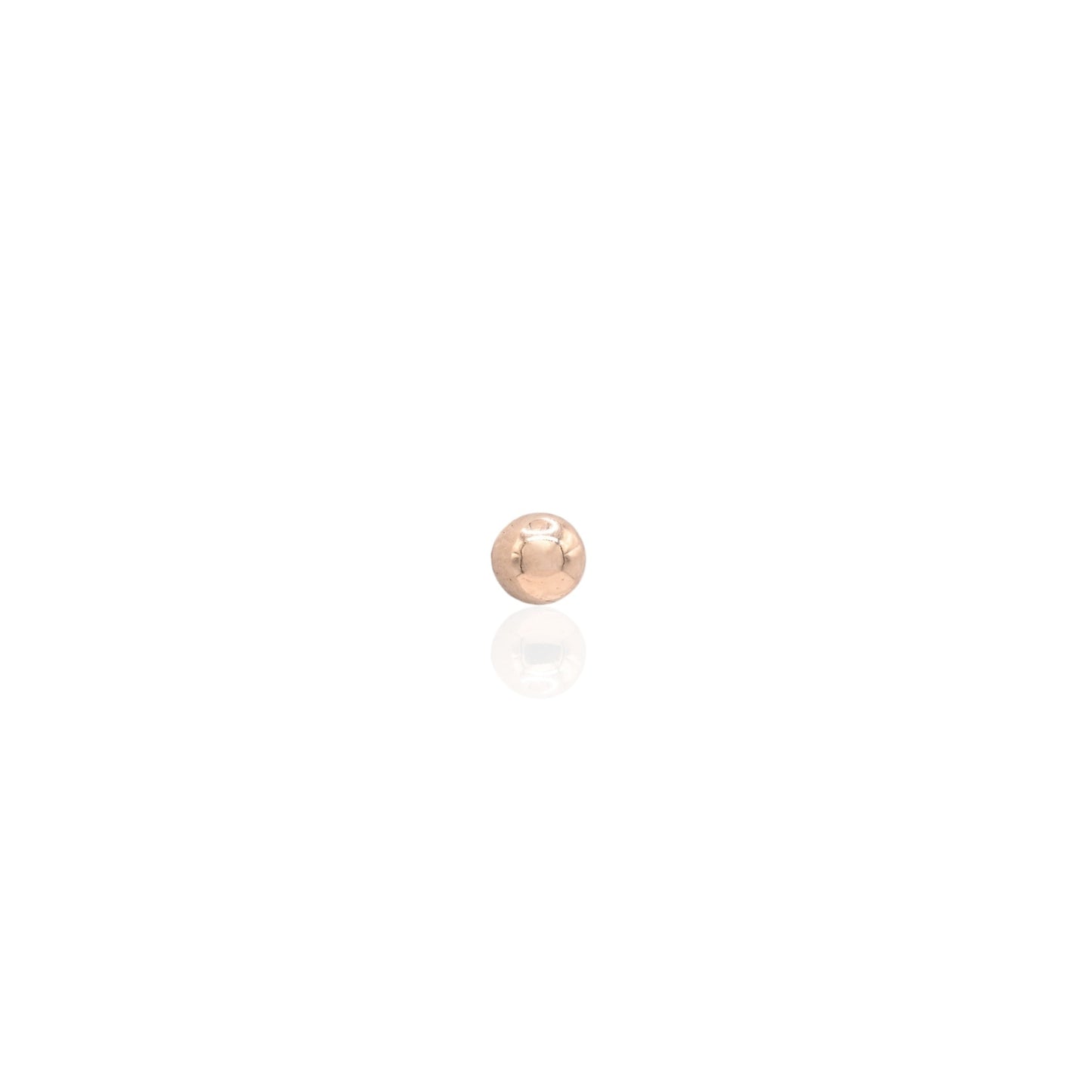 3mm Lightweight Ball Stud Earrings 14K Yellow Gold Screwbacks