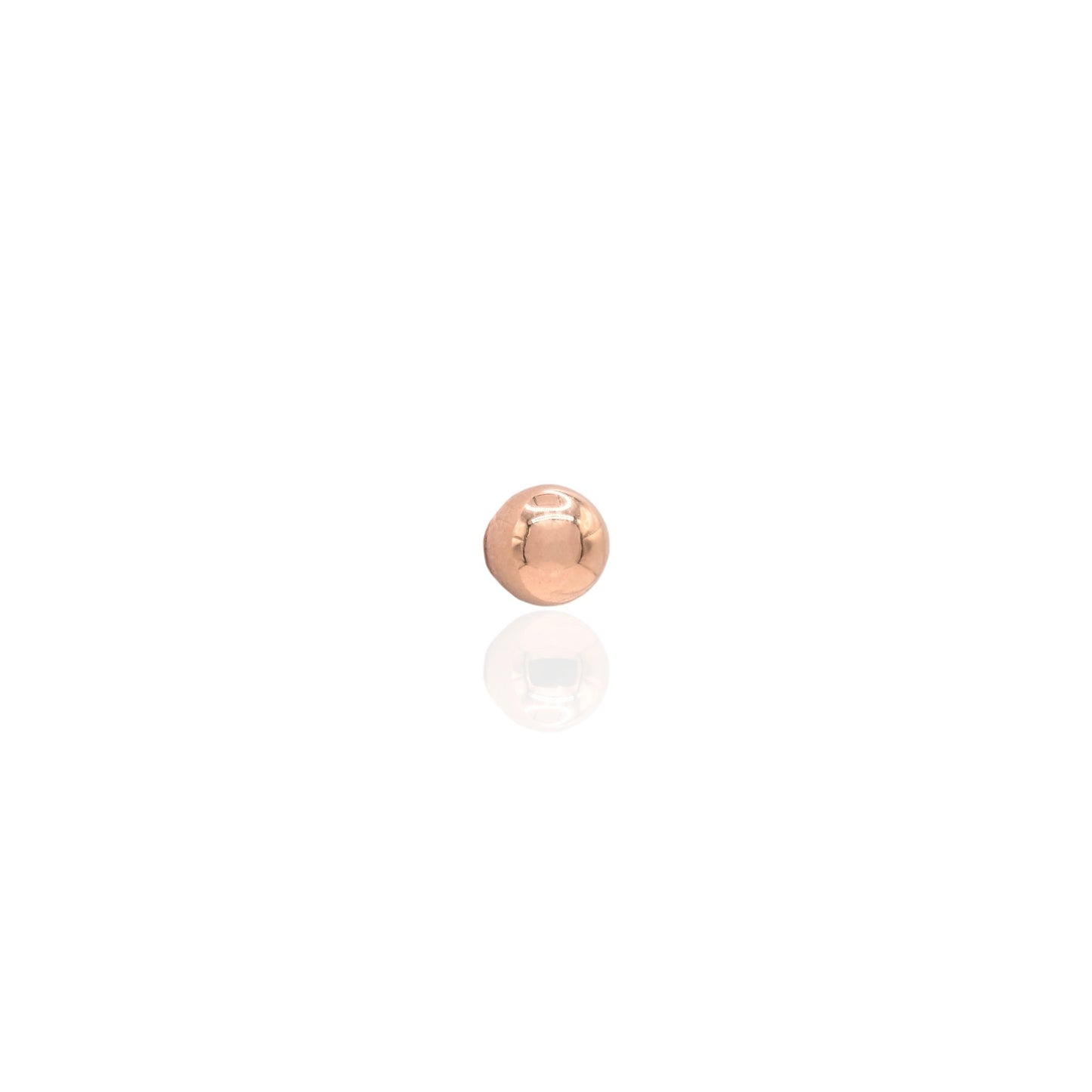 4mm Lightweight Ball Stud Earrings 14K Rose Gold Screwbacks
