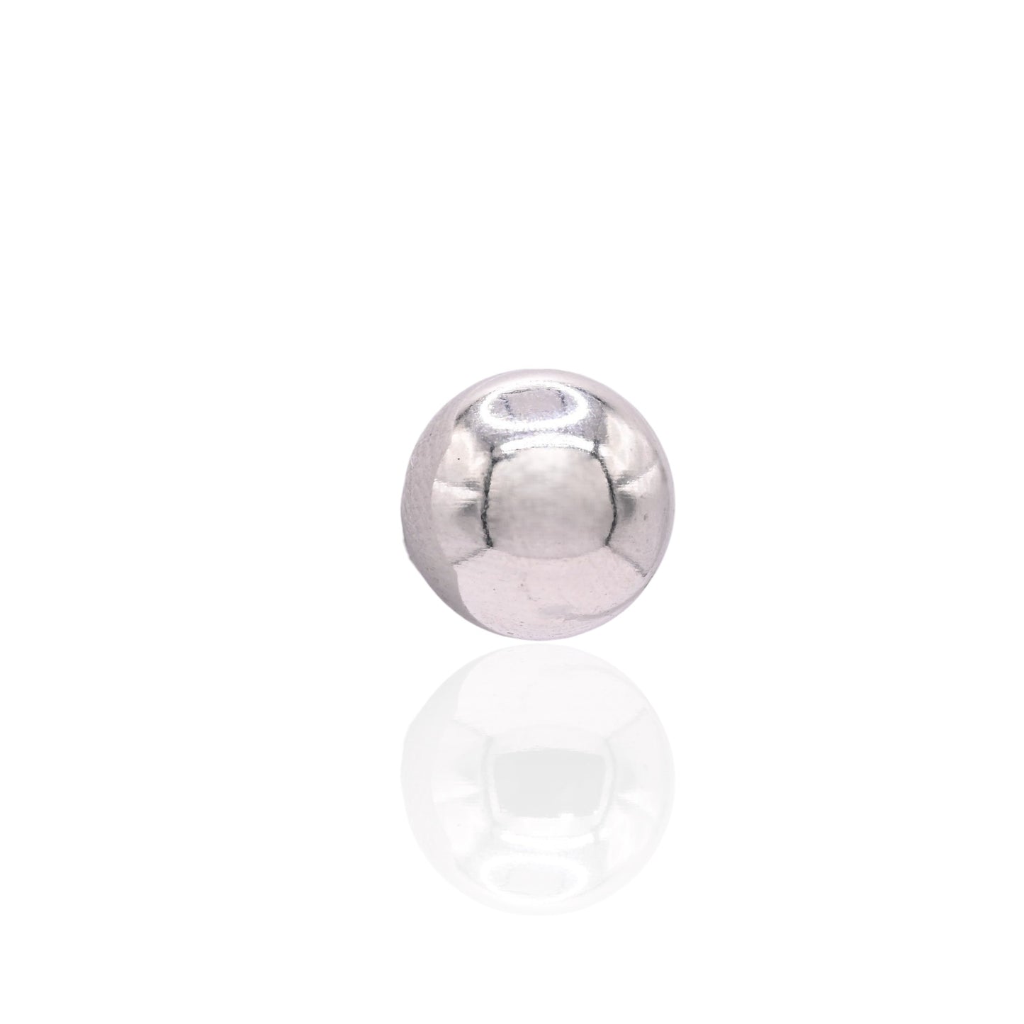 9mm Lightweight Ball Stud Earrings 14K White Gold Butterfly Backs