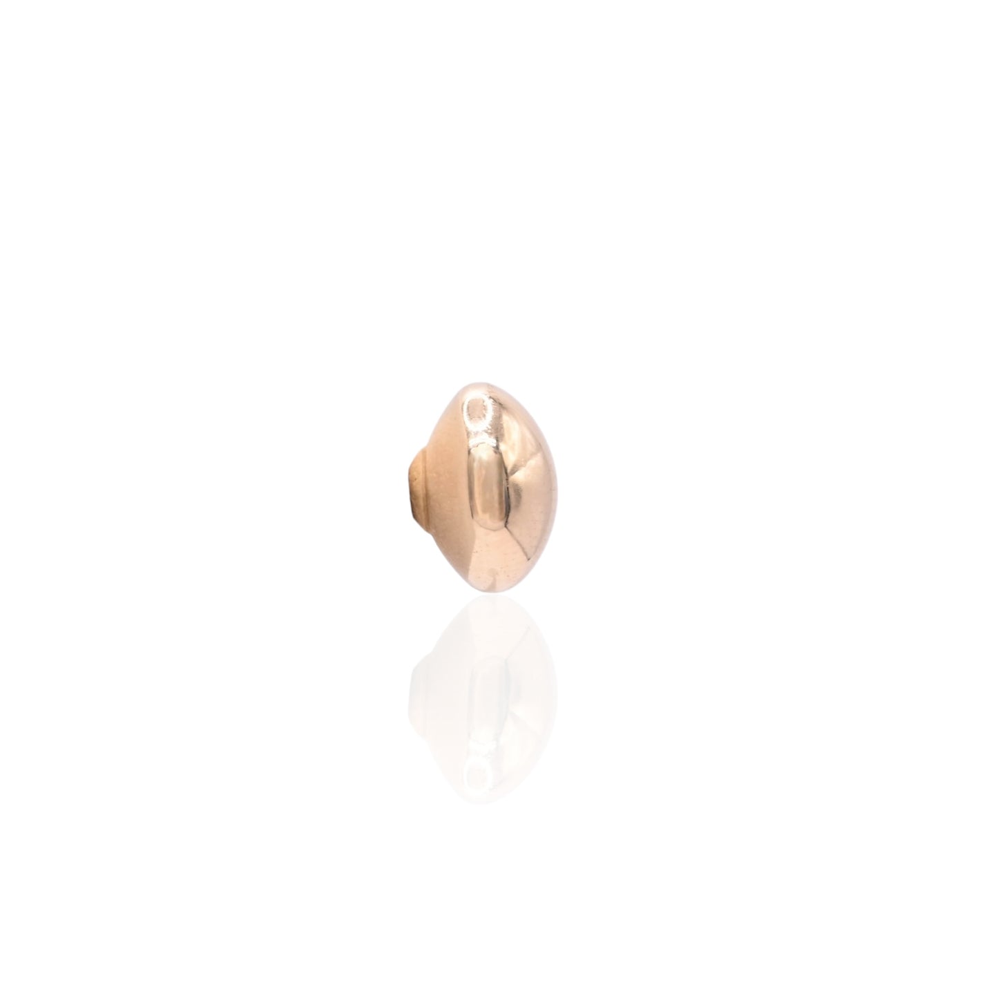 9mm Lightweight Ellipses Stud Earrings 14K Yellow Gold Butterfly Backs