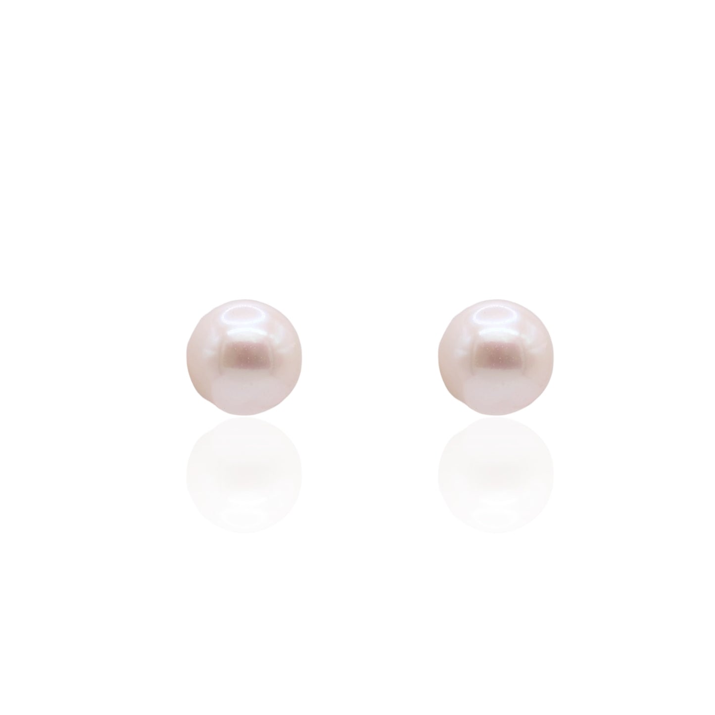 8mm Cultured Pearl Stud Earrings14K Yellow Gold with Butterfly Backs