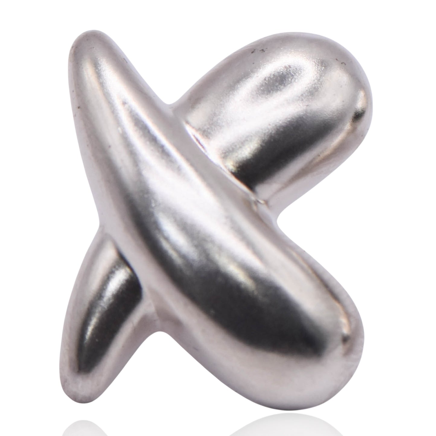 Vintage X Chunky Stud Post Sterling Silver Earrings