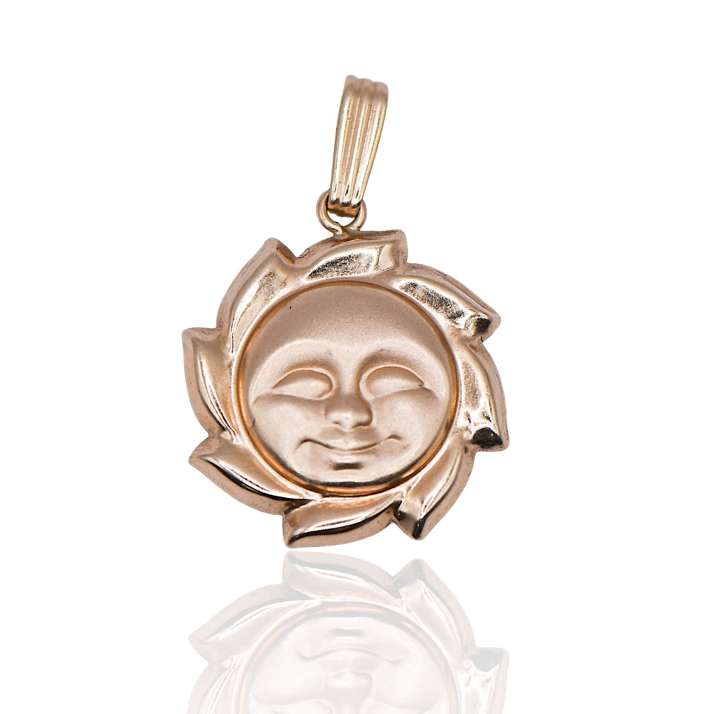 Happy Sun Pendant 14k Yellow Gold