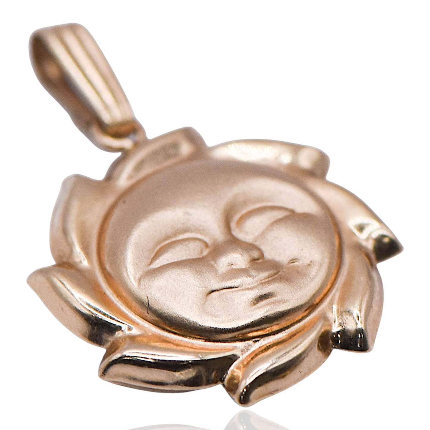 Happy Sun Pendant 14k Yellow Gold