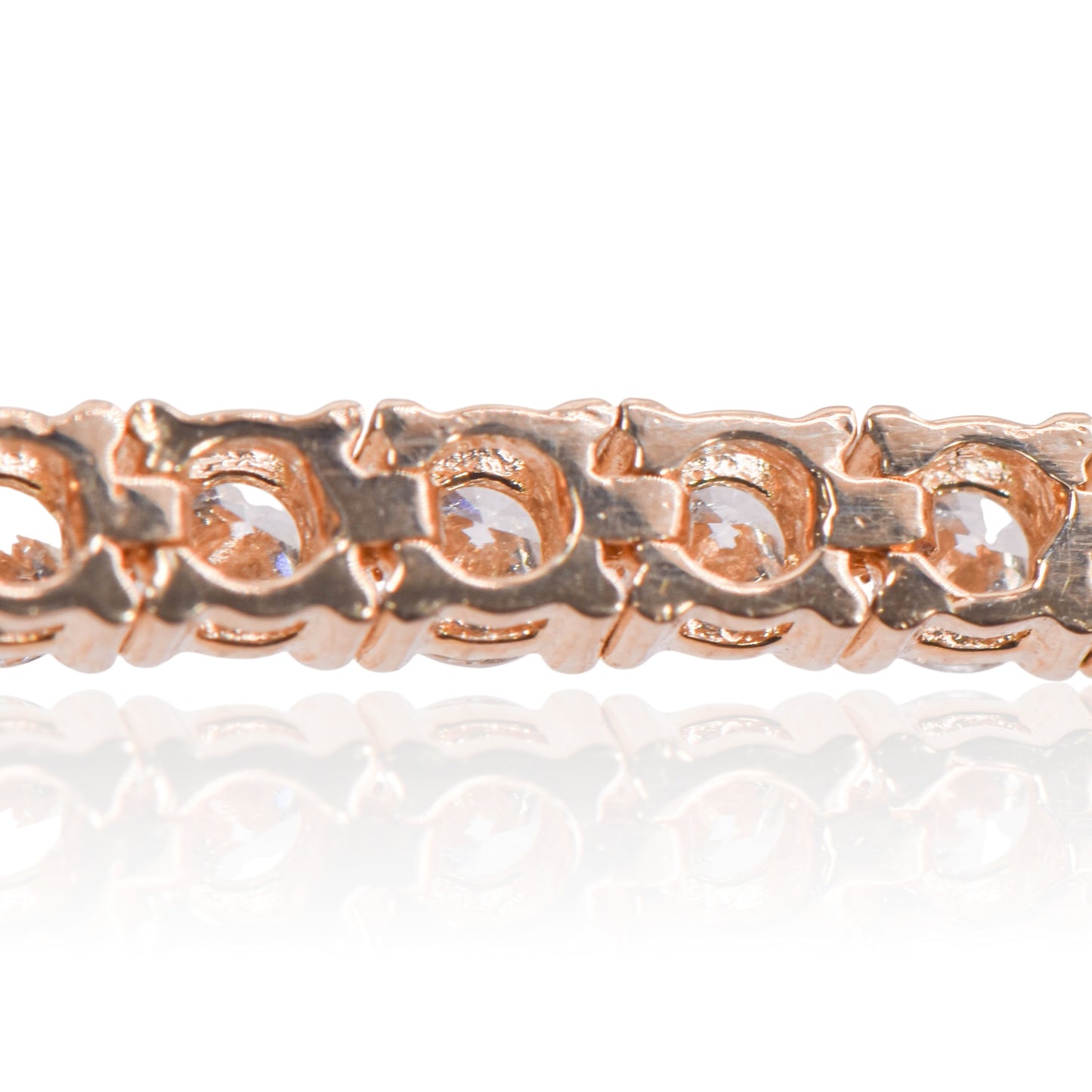 Diamond Four-Prong Set Tennis Bracelet 14K Yellow Gold with Lab Diamonds 7.25in 3cttw