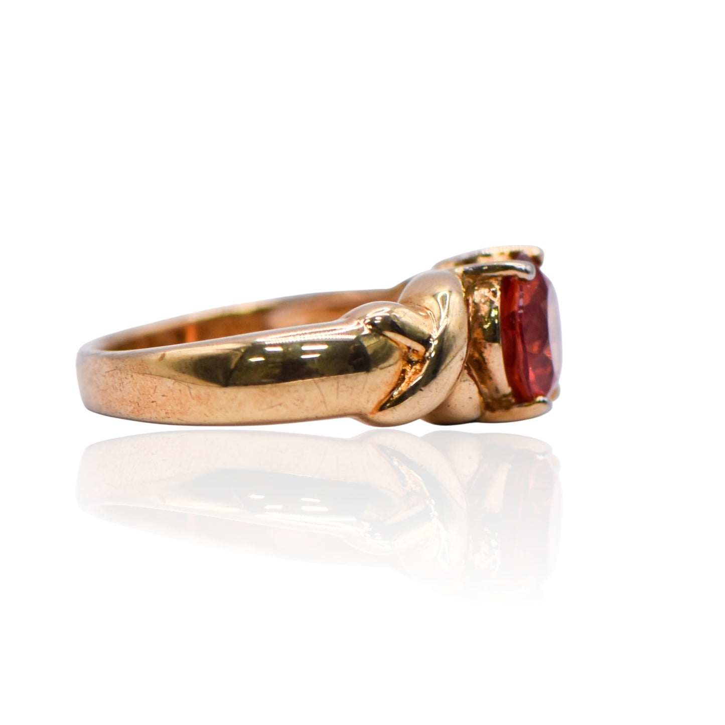 Vintage Labradorite Gold Plated Sterling Silver Ring