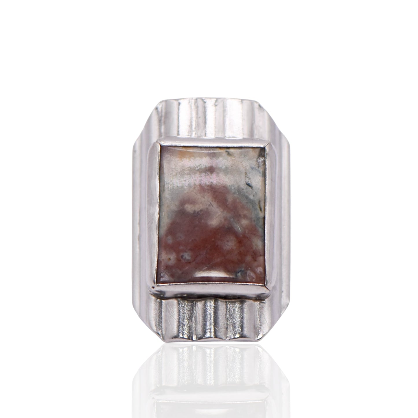Vintage Jasper Design Sterling Silver Ring
