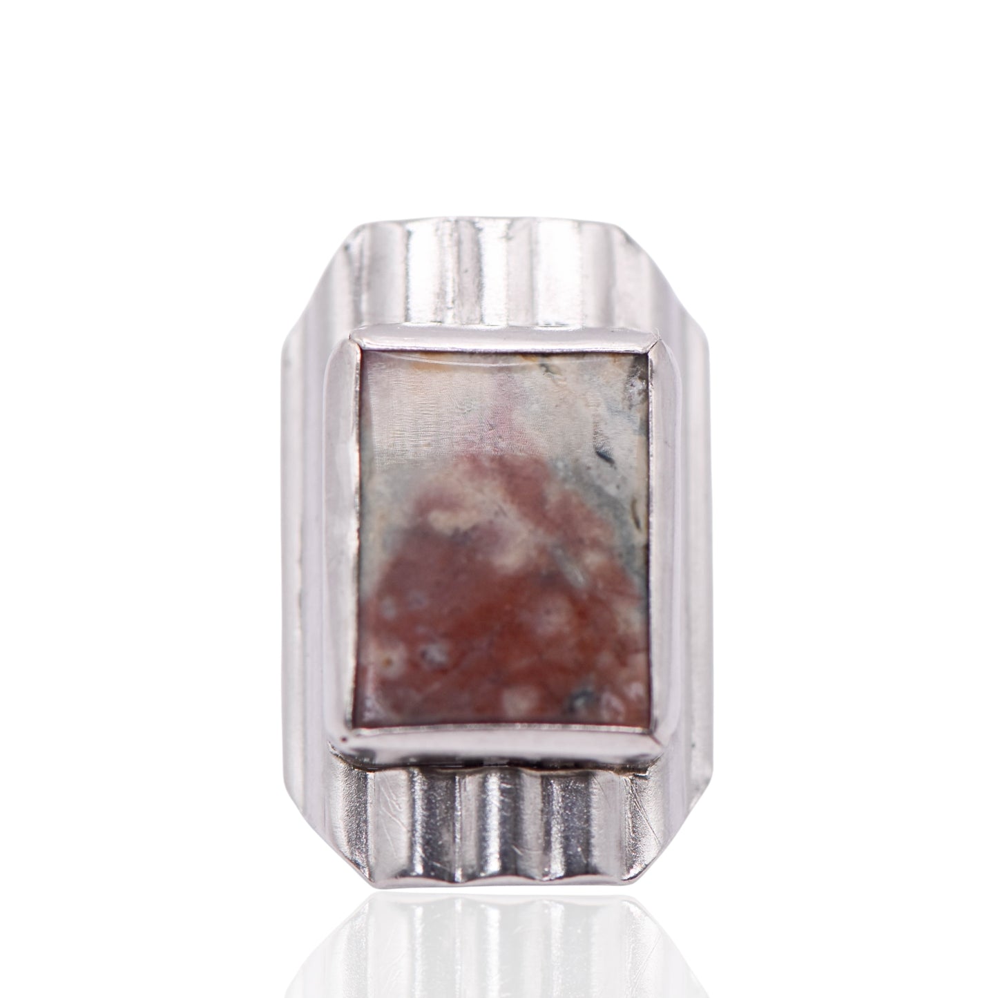 Vintage Jasper Design Sterling Silver Ring