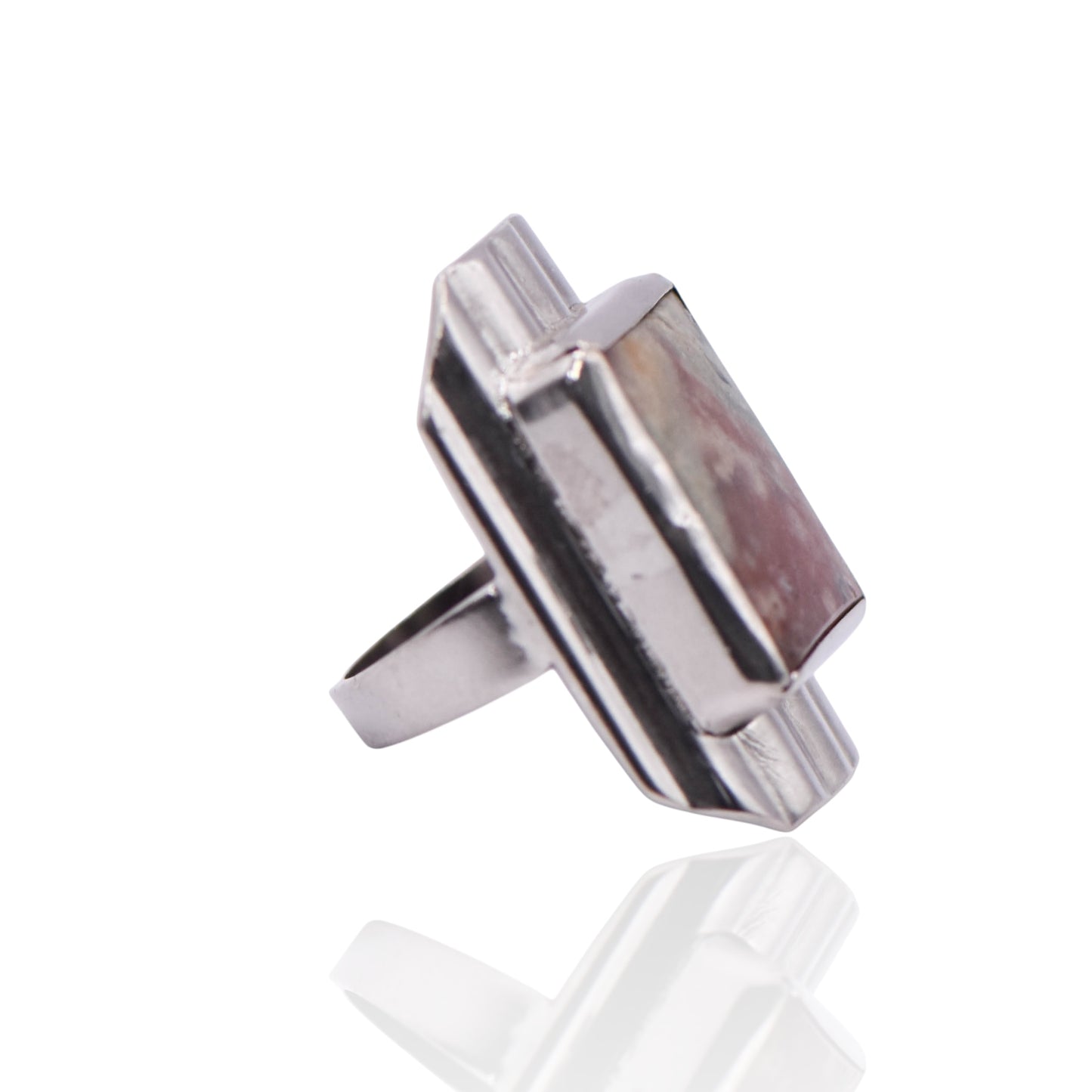 Vintage Jasper Design Sterling Silver Ring