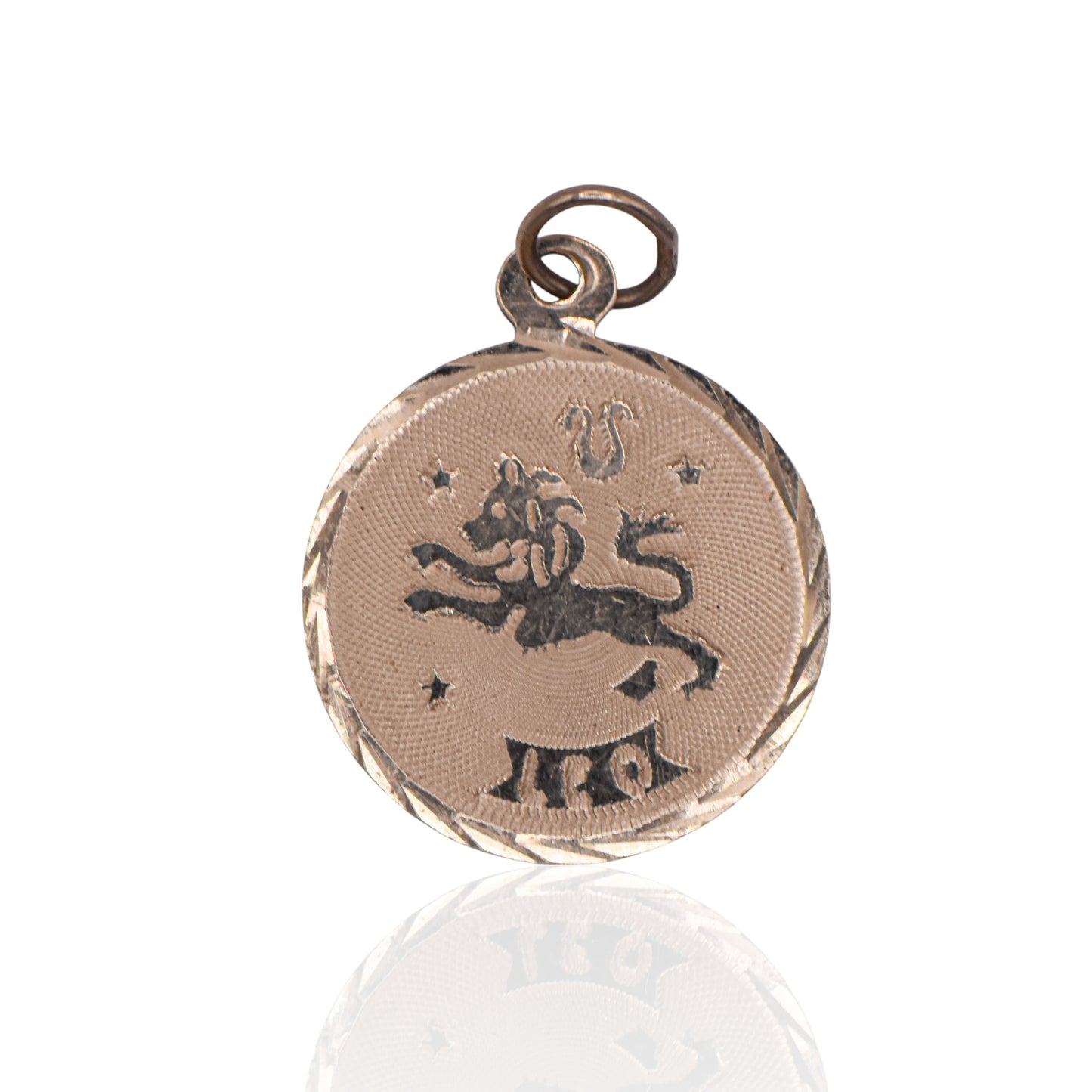 Estate Leo Zodiac Charm Pendant 14K Yellow Gold