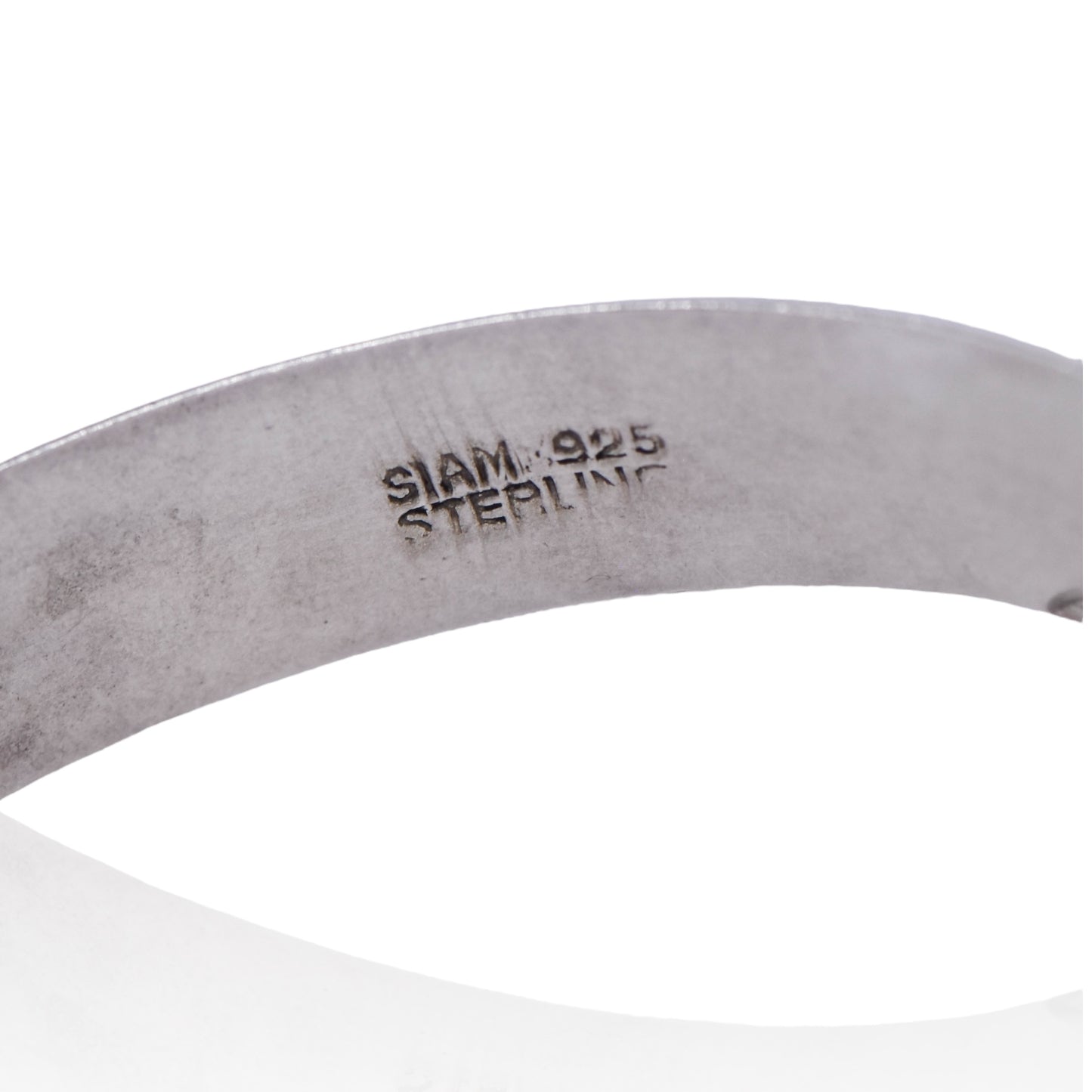 Vintage Etched Hinged Sterling Silver Bracelet