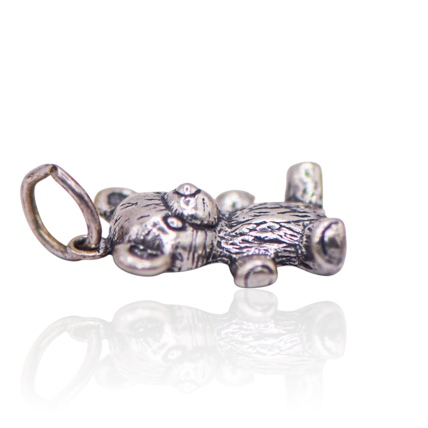 Vintage Teddy Bear Sterling Silver Pendant