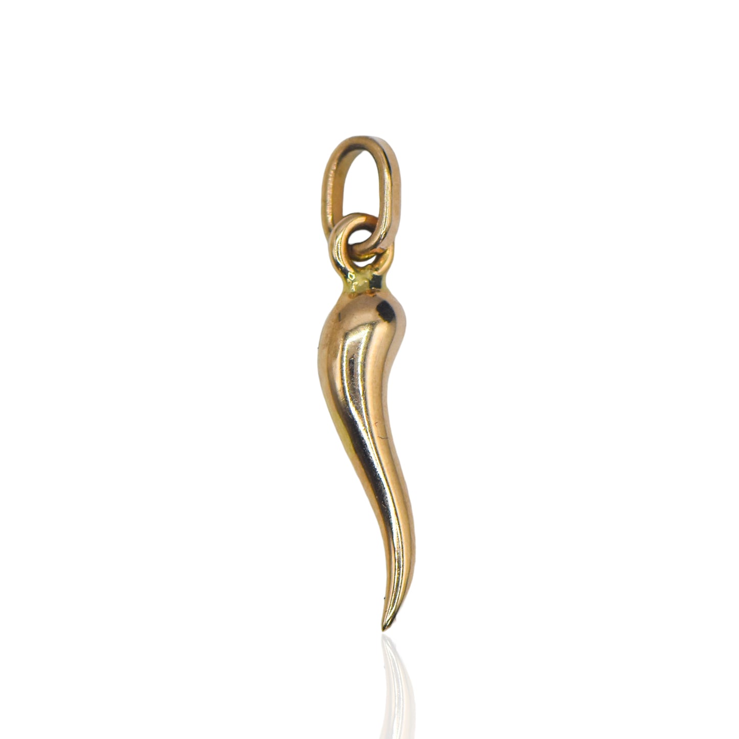 Italian Horn Pendant 14K Yellow Gold
