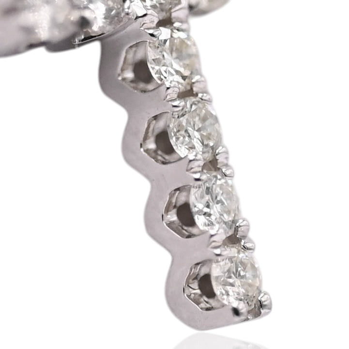 Diamond Cross Pendant 14K White Gold 0.20cttw