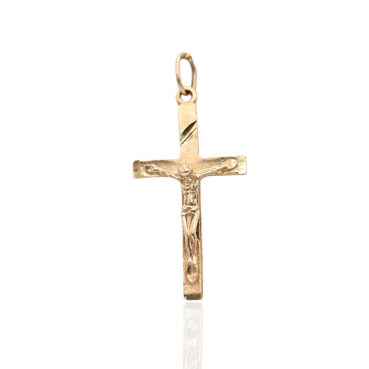 Crucifix Pendant 14K Yellow Gold