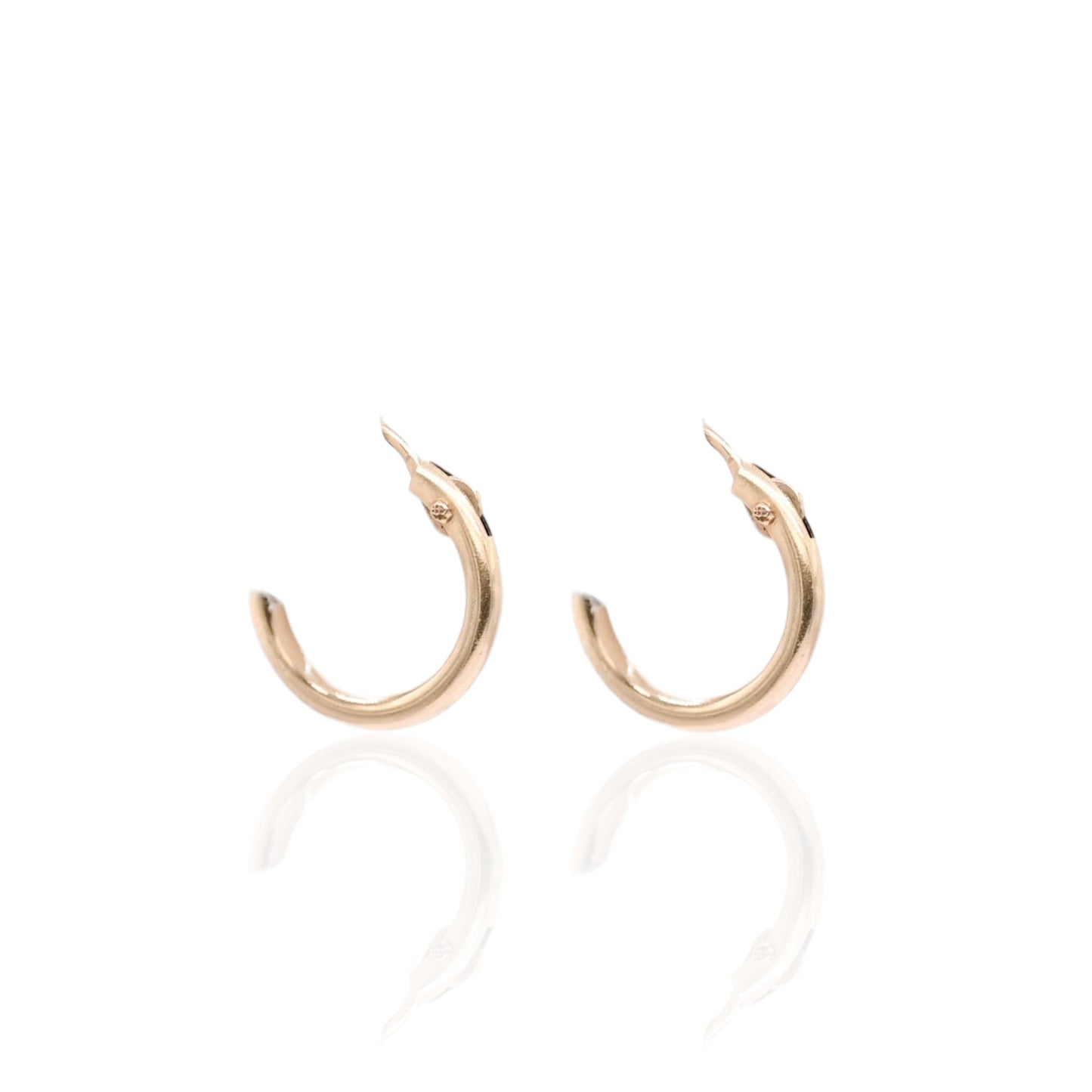 Continuous Closure Hoop Earrings 14K Yellow Gold 1.62mm Thick/11.28mm Diameter