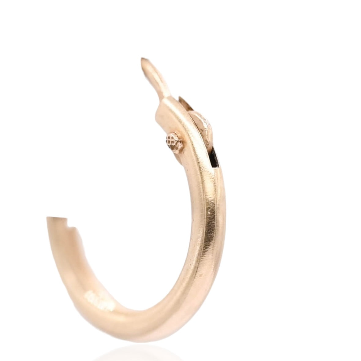 Continuous Closure Hoop Earrings 14K Yellow Gold 1.62mm Thick/11.28mm Diameter