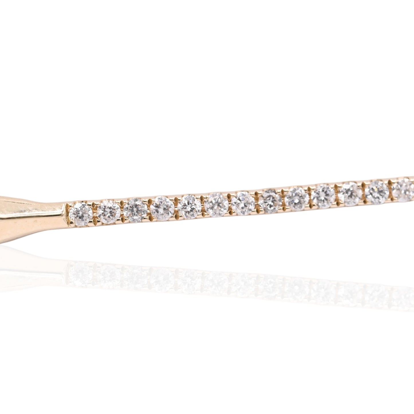 Diamond Arrow Necklace 14K Yellow Gold Adjustable Chain 16in, 17in, and 18in 0.11cttw