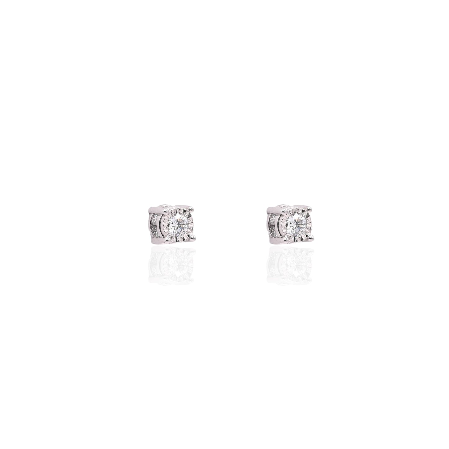 FINAL SALE: LAB DIAMOND Stud Earrings 10K White Gold 0.14cttw