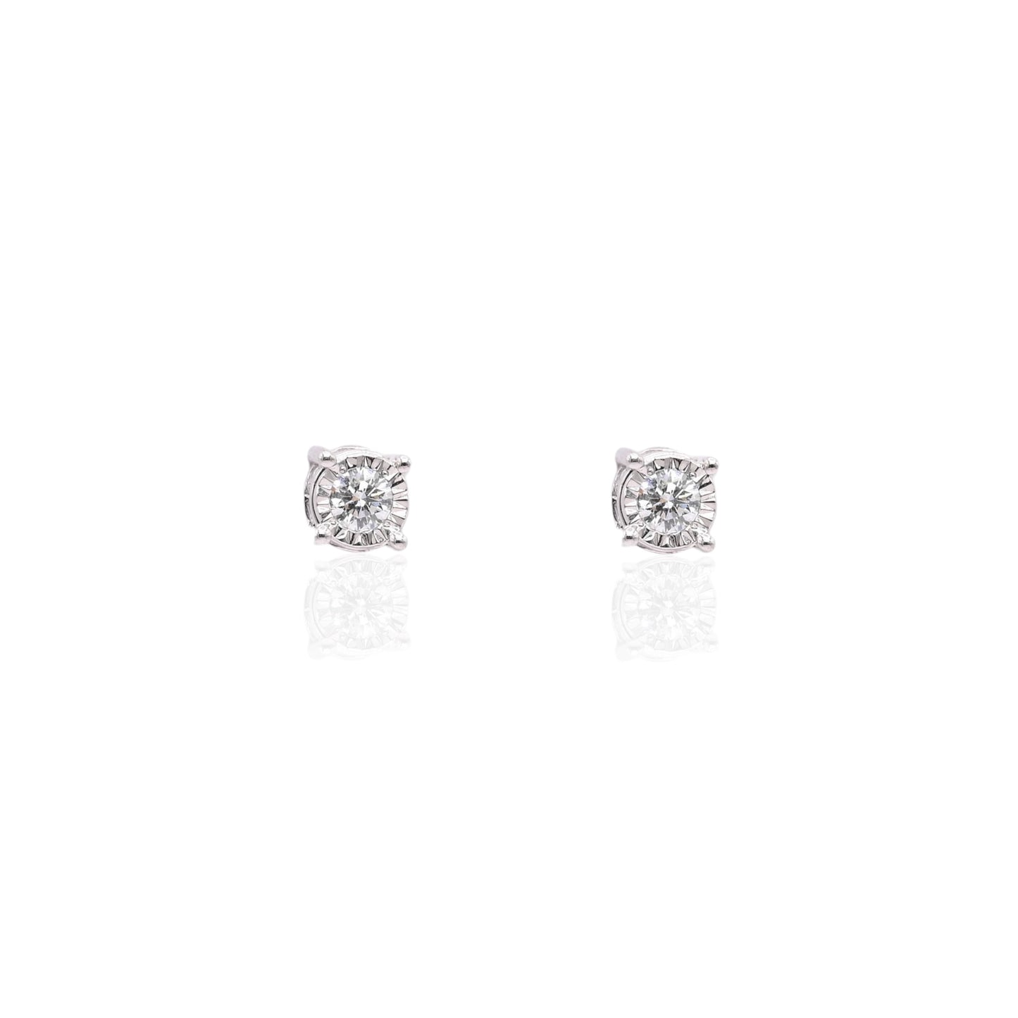 FINAL SALE: LAB DIAMOND Stud Earrings 10K White Gold 0.14cttw