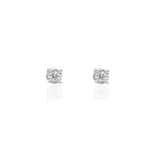 FINAL SALE: LAB DIAMOND Stud Earrings 10K White Gold 0.14cttw
