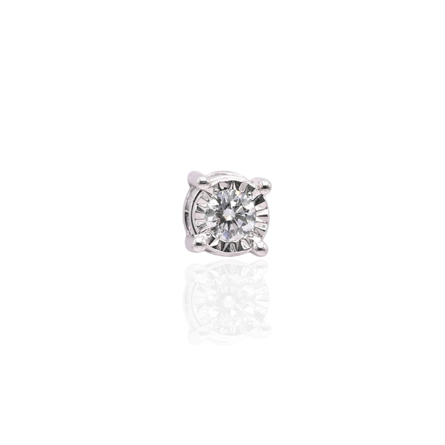 FINAL SALE: LAB DIAMOND Stud Earrings 10K White Gold 0.14cttw