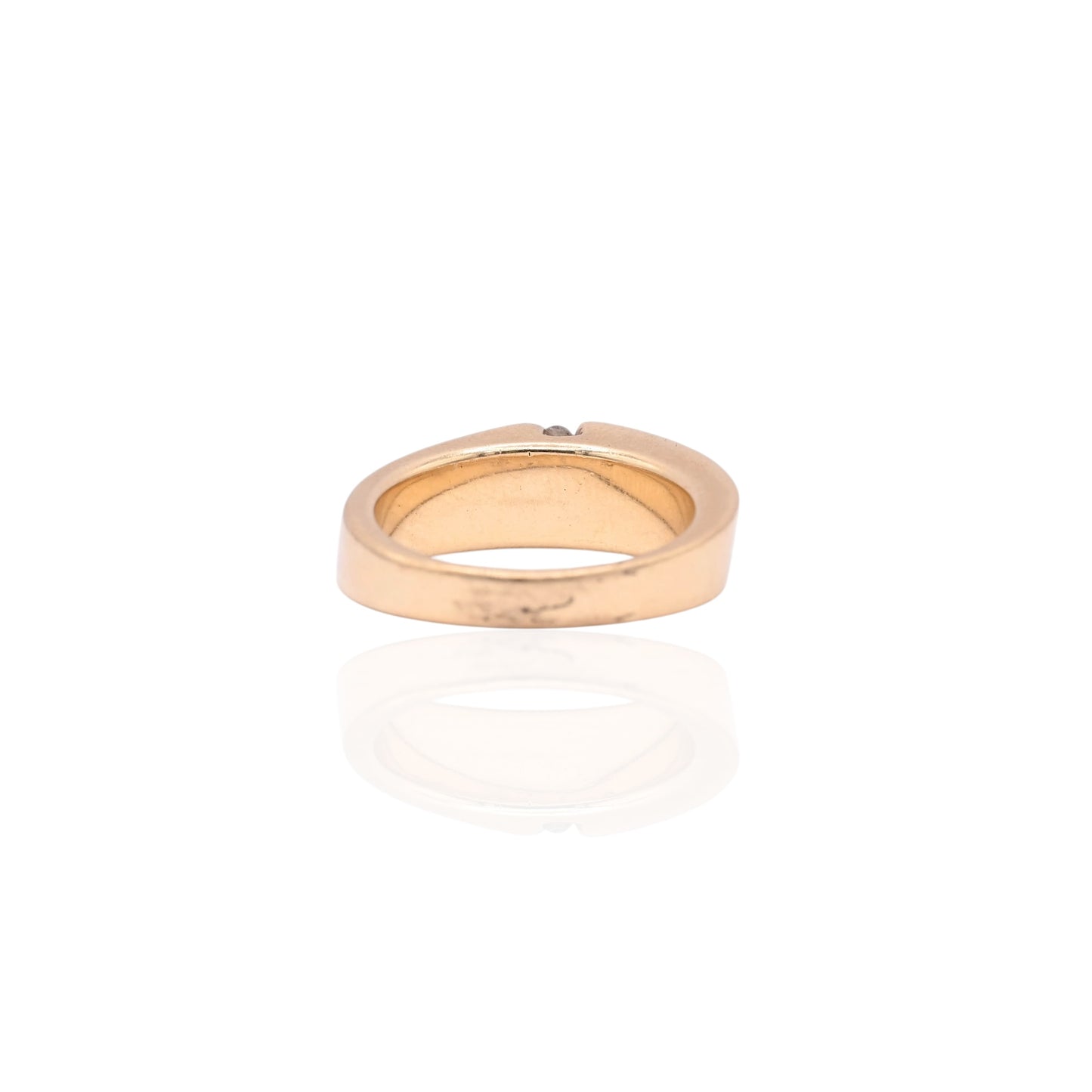 FINAL SALE: Sugilite Inlay Ring with Diamonds 14K Yellow Gold Size 6 0.04cttw