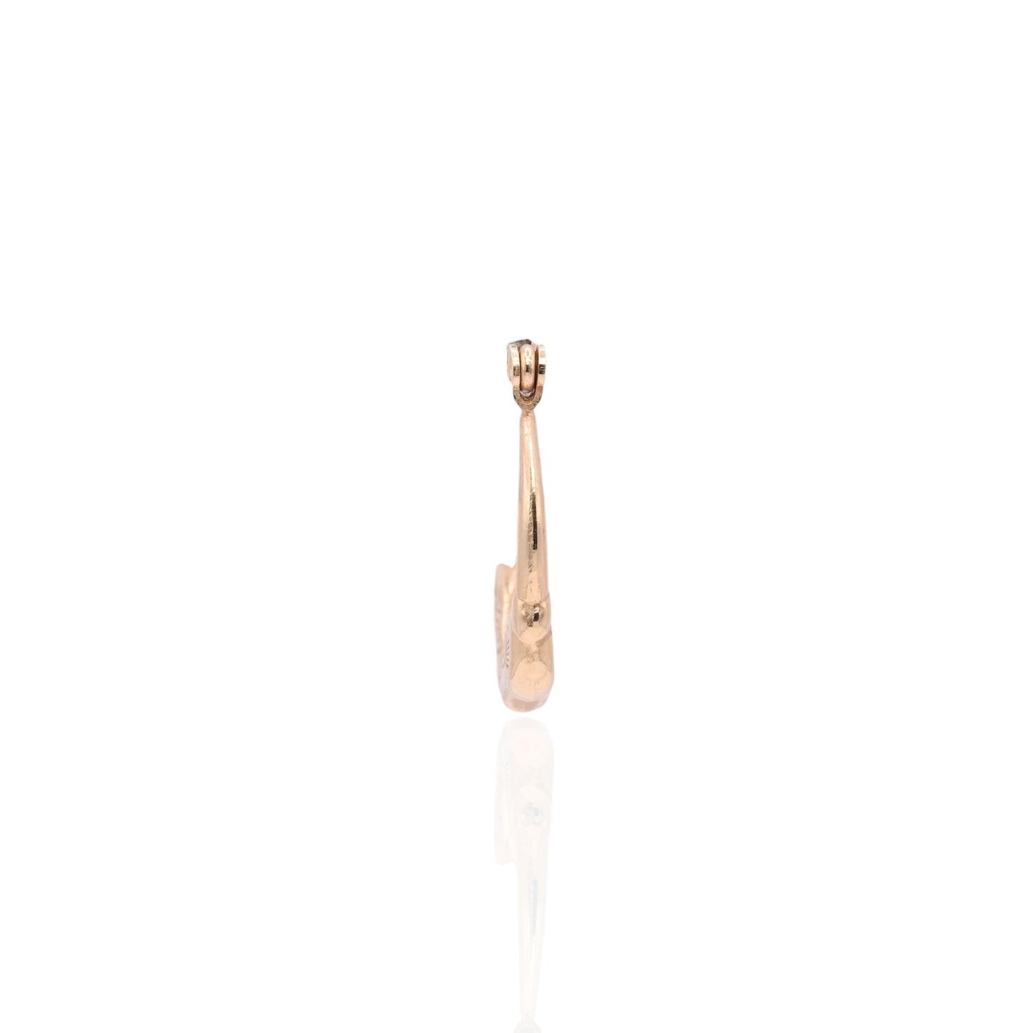 Ram Hoop Earrings with Hinge 14K Yellow Gold