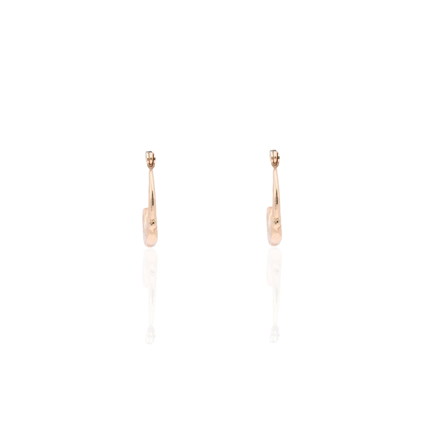 Ram Hoop Earrings with Hinge 14K Yellow Gold