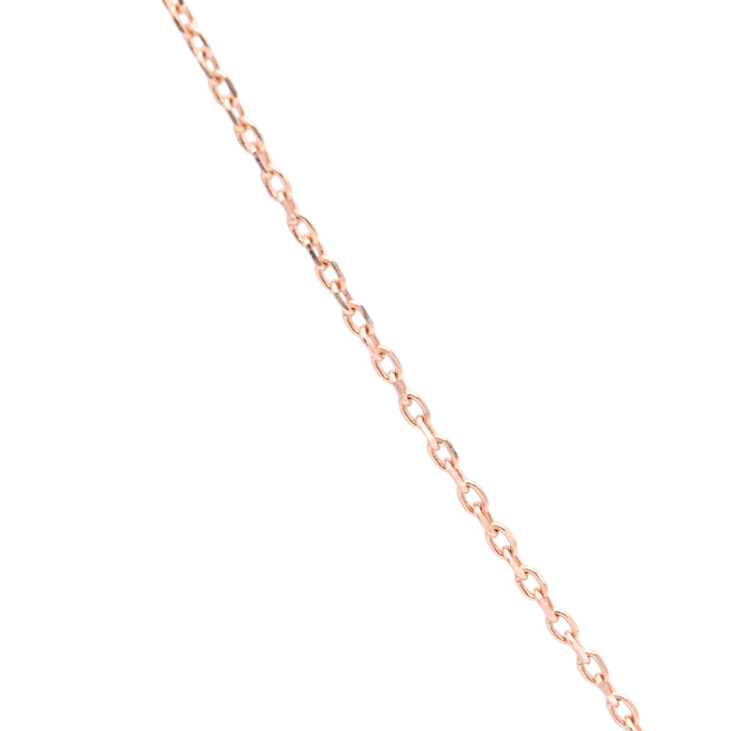 Dainty Arrow Necklace 14K Rose Gold on Adjustable 15.75in-18in Diamond Cut Cable Chain