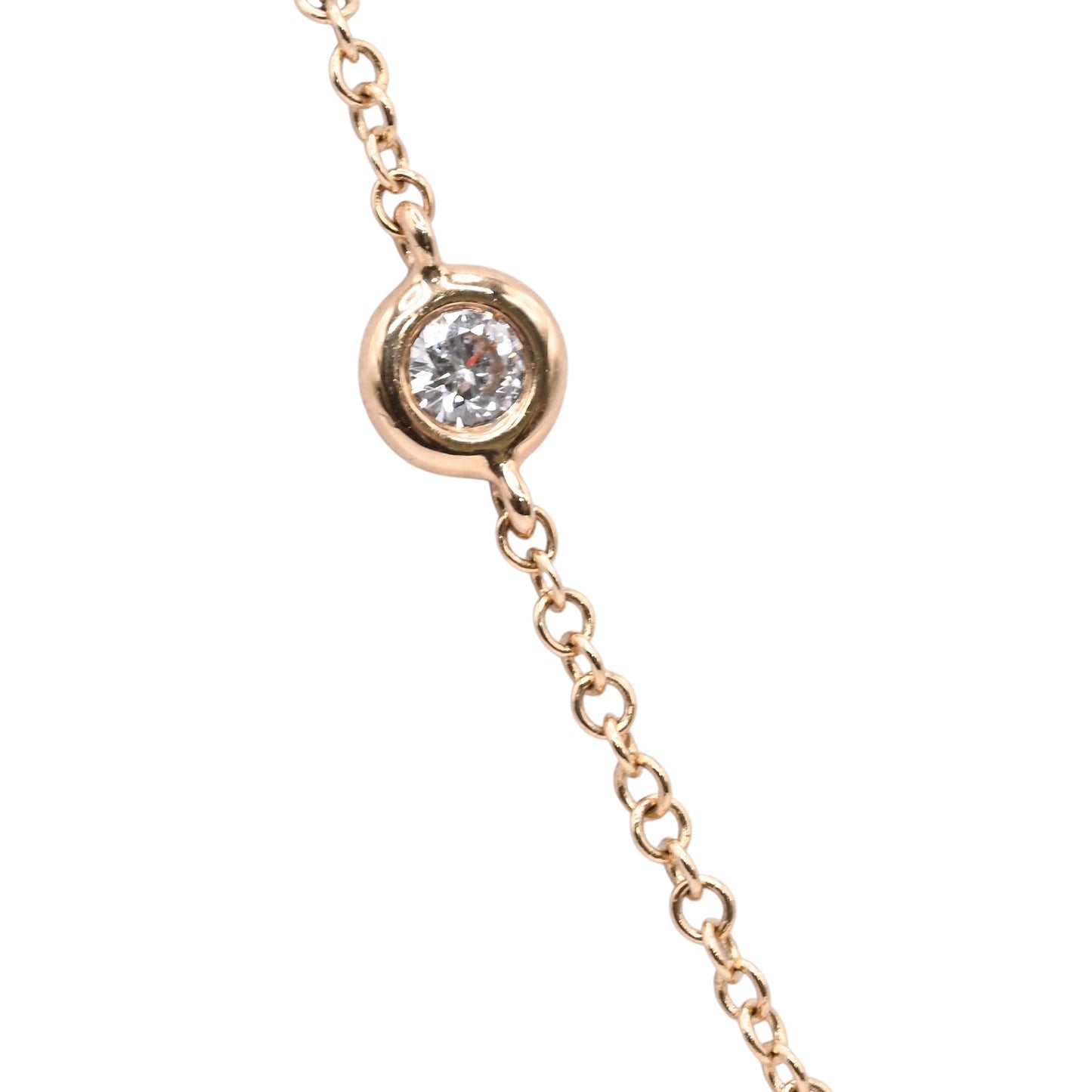 Letter 'S' Diamond Necklace and Bezel Accent Diamond 14K Yellow Gold with Adjustable Cable Chain 16in, 17in, and 18in 0.09cttw