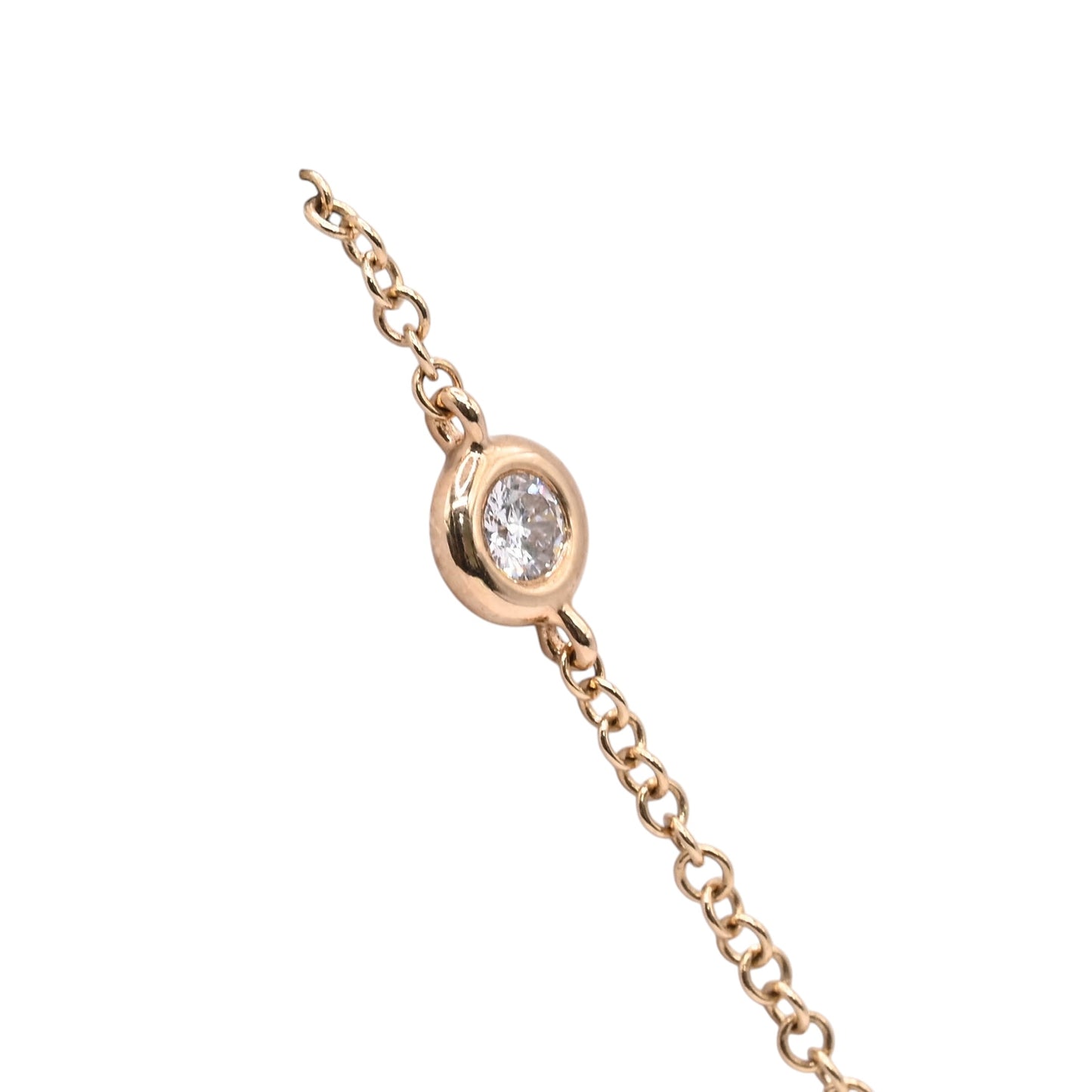 Letter 'S' Diamond Necklace and Bezel Accent Diamond 14K Yellow Gold with Adjustable Cable Chain 16in, 17in, and 18in 0.09cttw