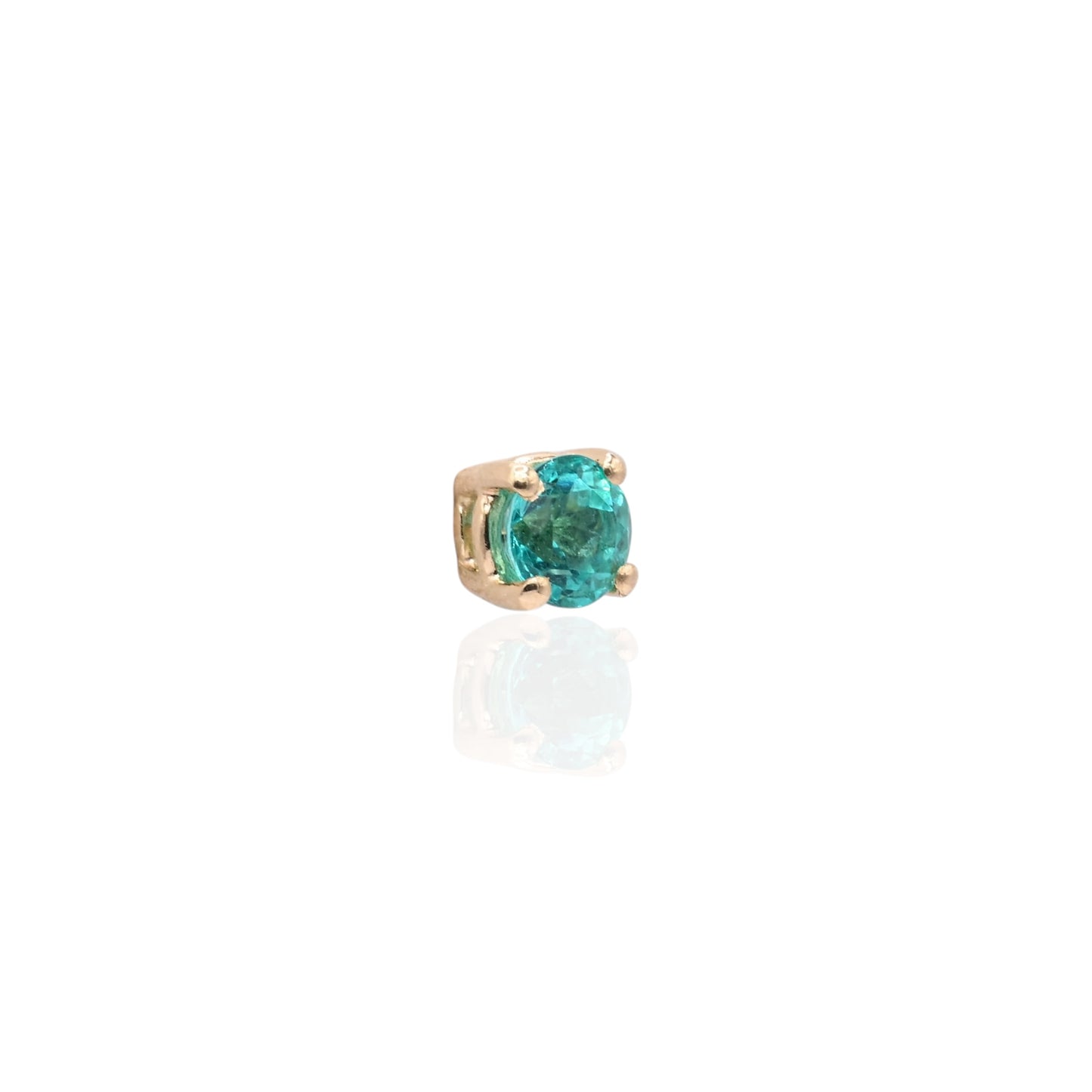 Paraiba Tourmaline Stud Earrings with Screwbacks 14K Yellow Gold 0.50cttw (Larrea Original)