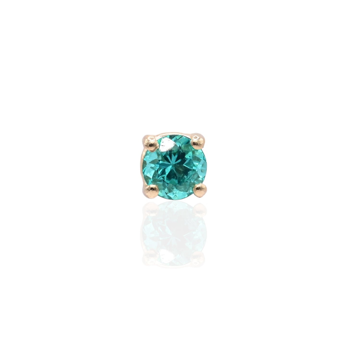 Paraiba Tourmaline Stud Earrings with Screwbacks 14K Yellow Gold 0.50cttw (Larrea Original)