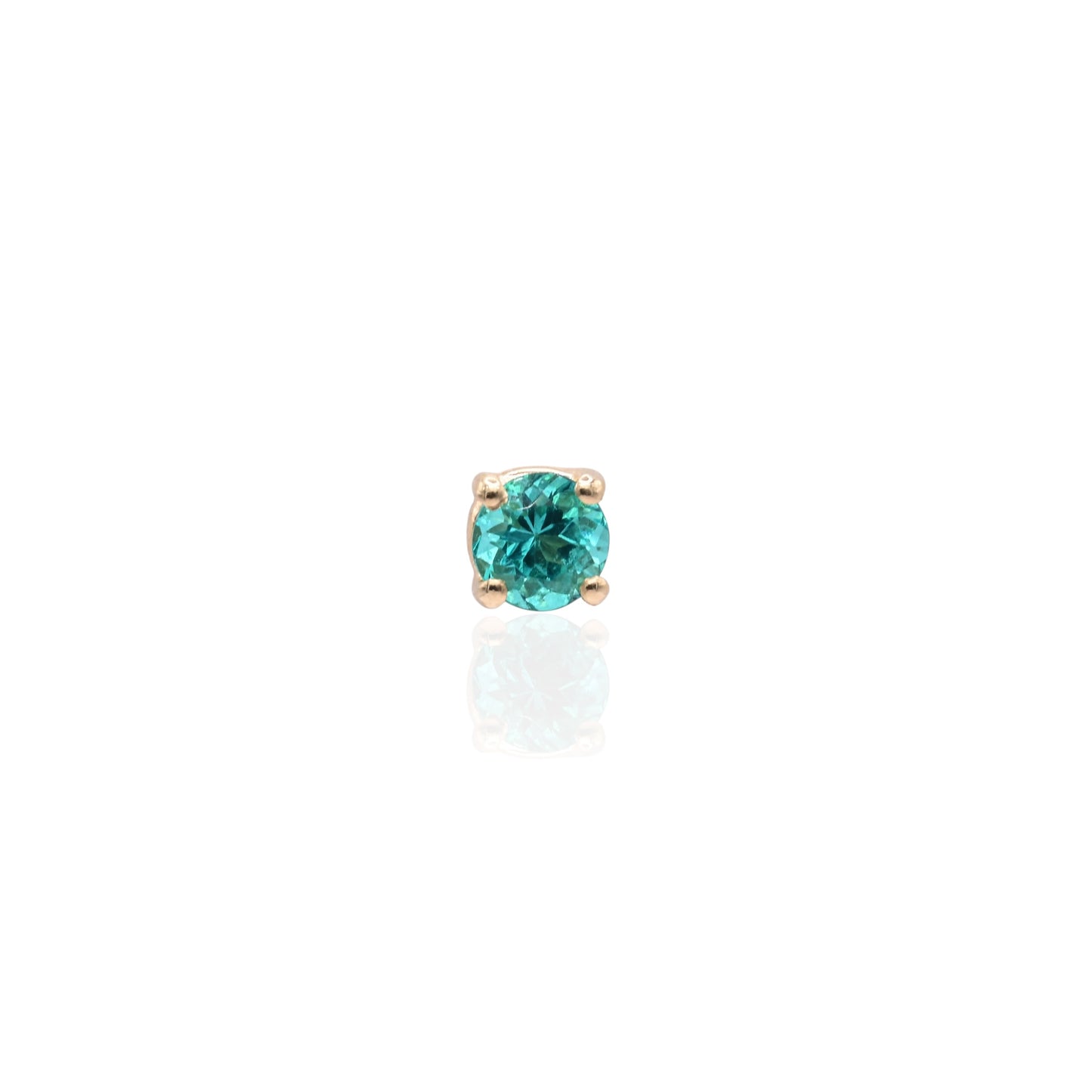 Paraiba Tourmaline Stud Earrings with Screwbacks 14K Yellow Gold 0.50cttw (Larrea Original)