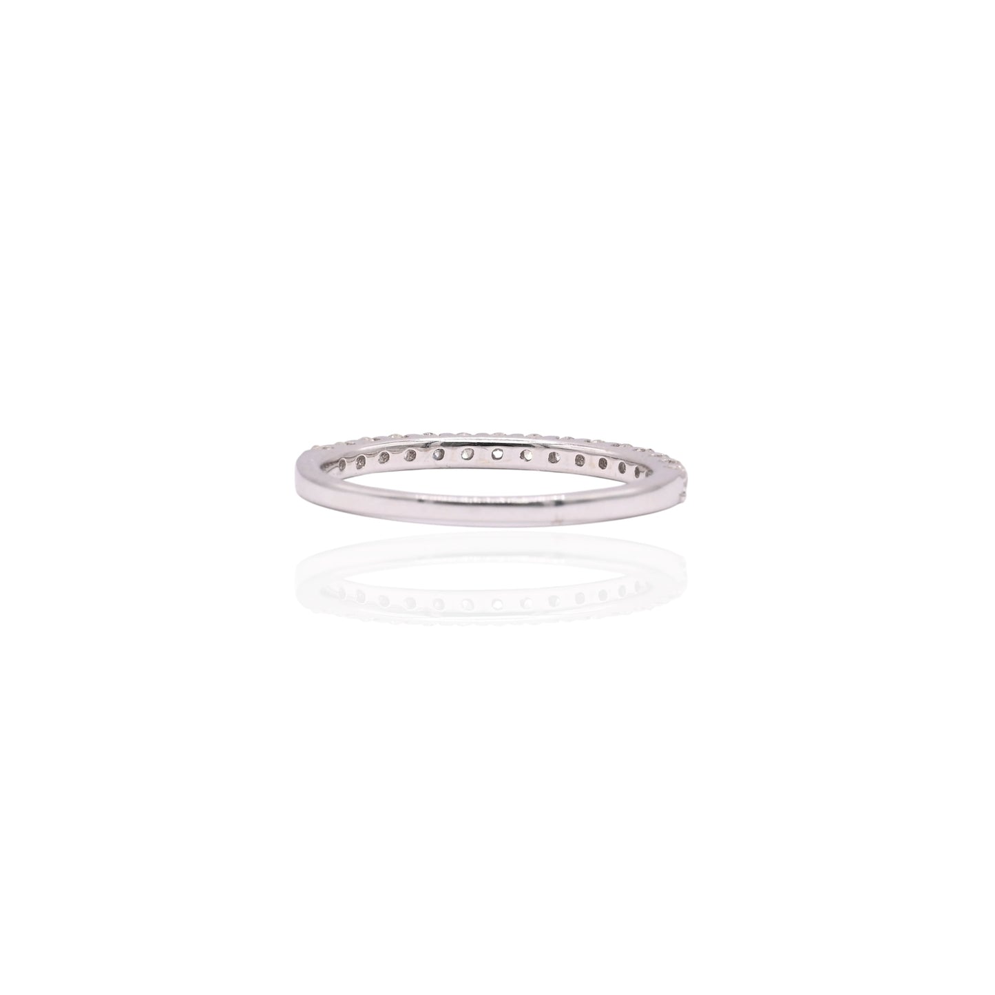 Diamond Anniversary Band 14K White Gold Ring Size 6.25 1.5mm 0.20cttw