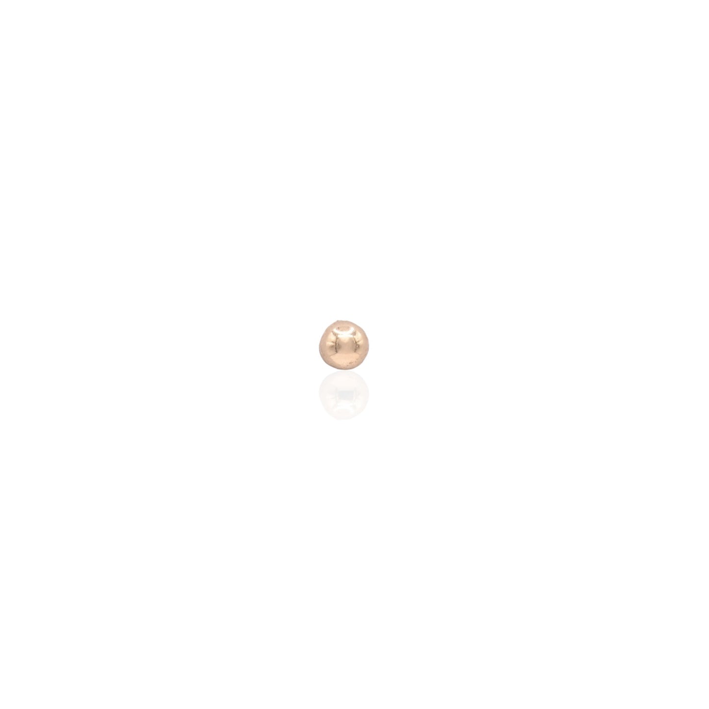 2mm Lightweight Ball Stud Earrings 14K Yellow Gold Butterfly Backs