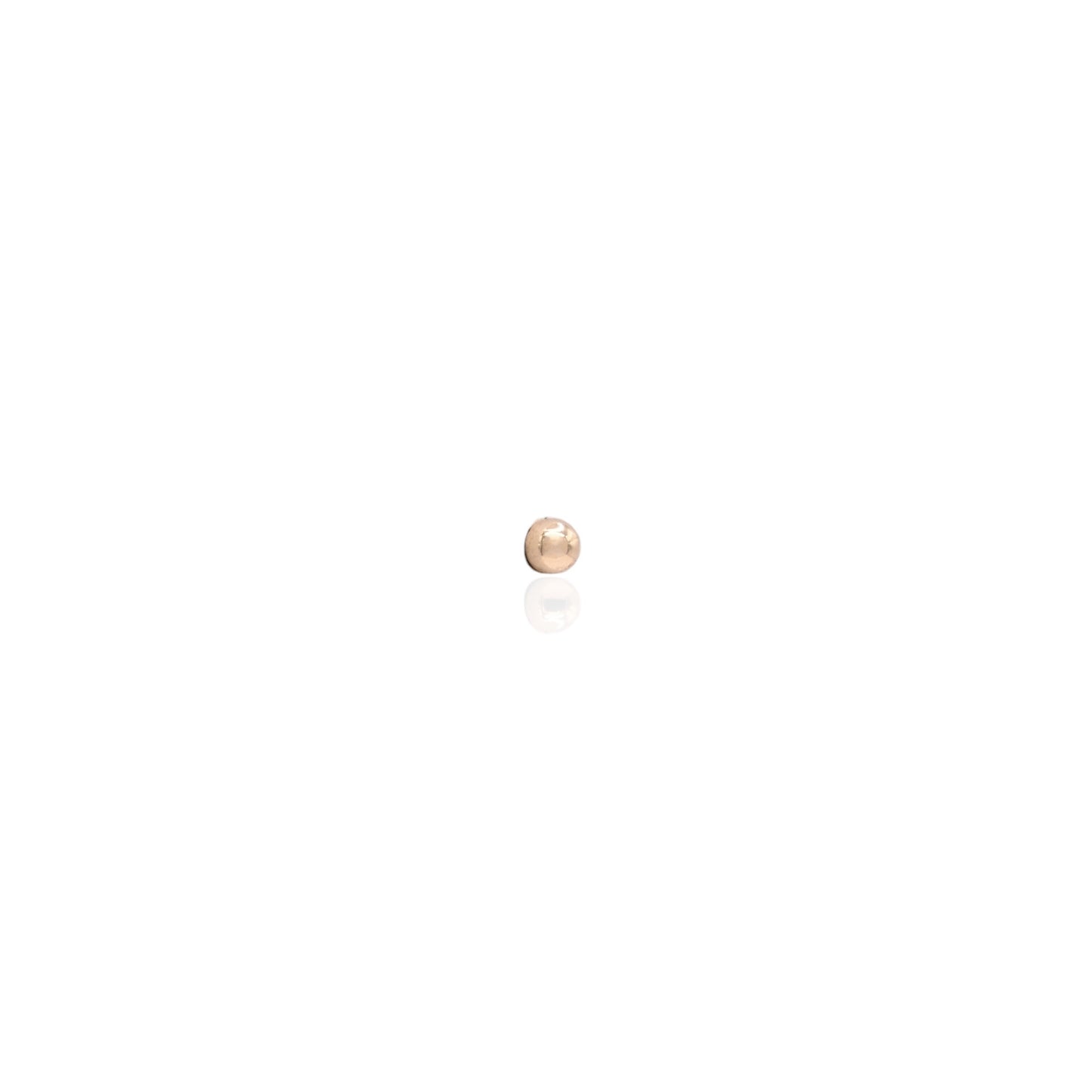 2mm Lightweight Ball Stud Earrings 14K Yellow Gold Butterfly Backs