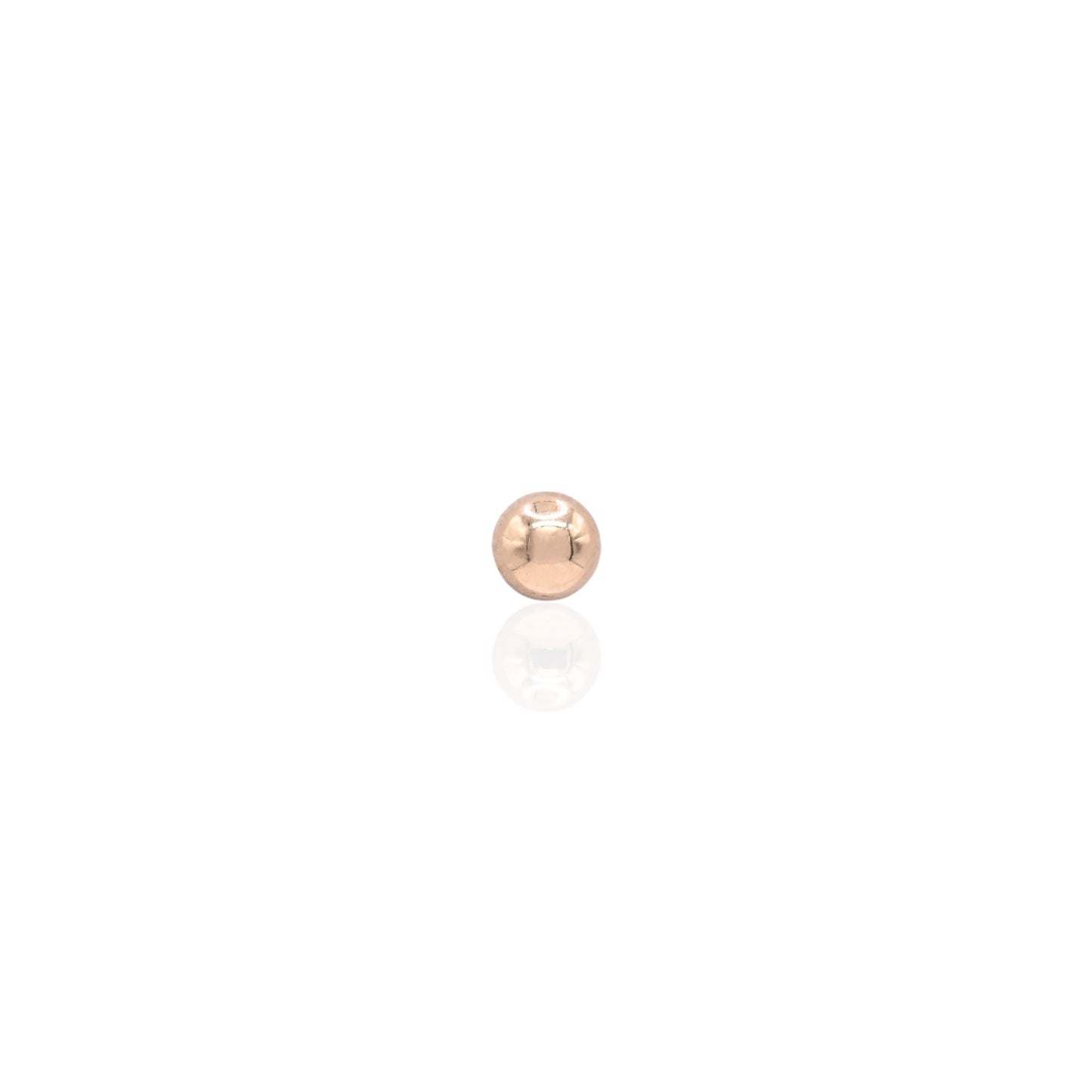 3mm Lightweight Ball Stud Earrings 14K Yellow Gold Screwbacks
