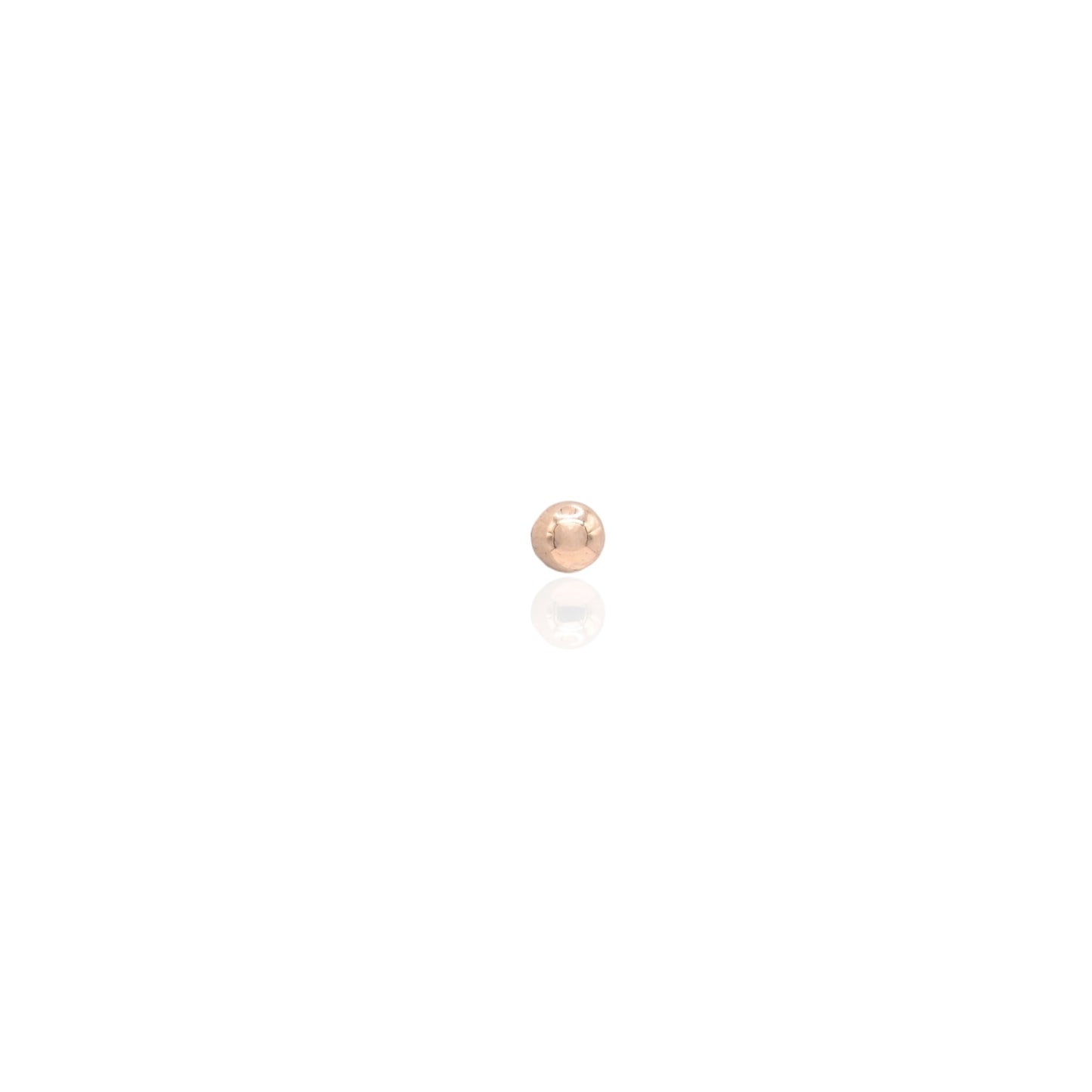 3mm Lightweight Ball Stud Earrings 14K Yellow Gold Screwbacks