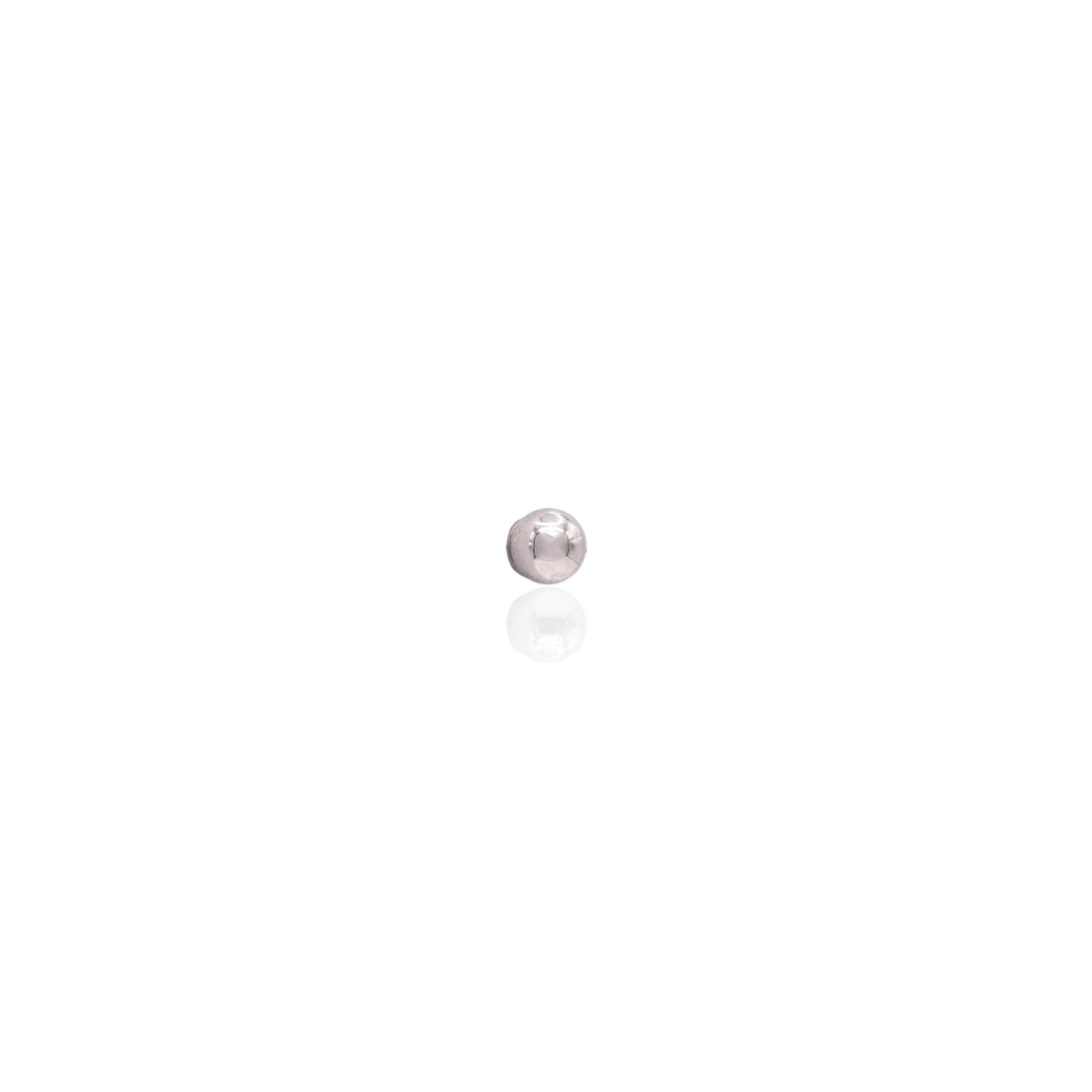 3mm Lightweight Ball Stud Earrings 14K White Gold Screwbacks