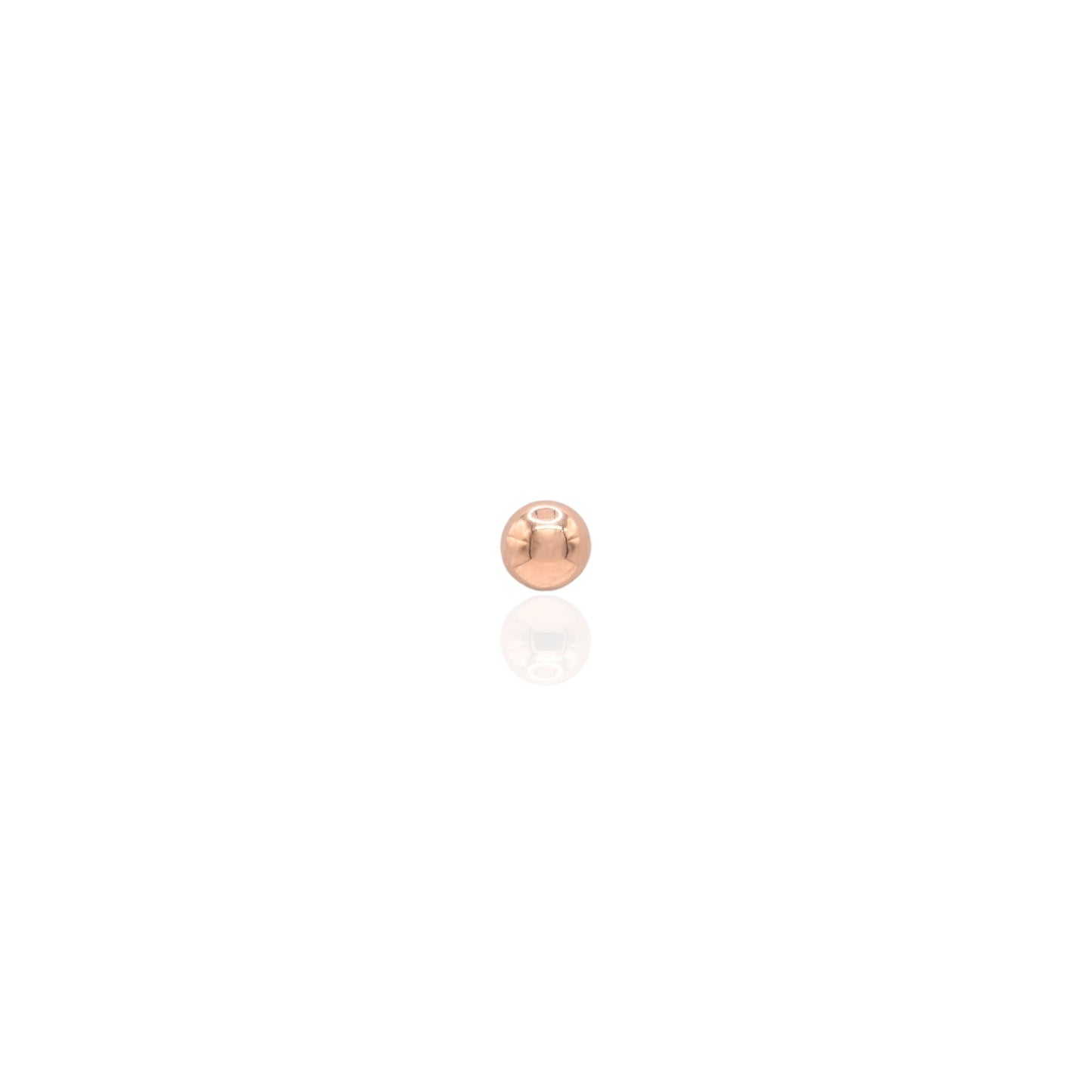 4mm Lightweight Ball Stud Earrings 14K Rose Gold Screwbacks