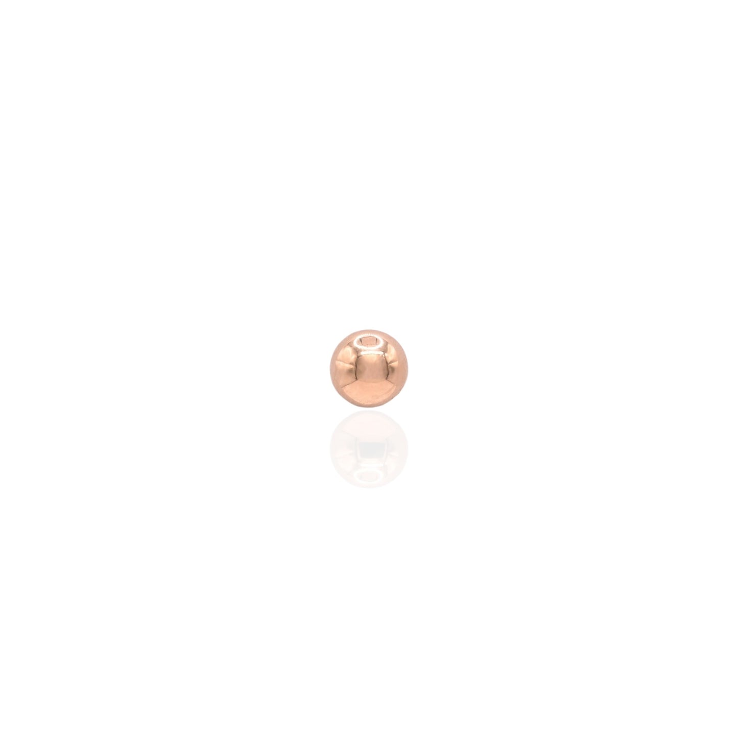 4mm Lightweight Ball Stud Earrings 14K Rose Gold Screwbacks