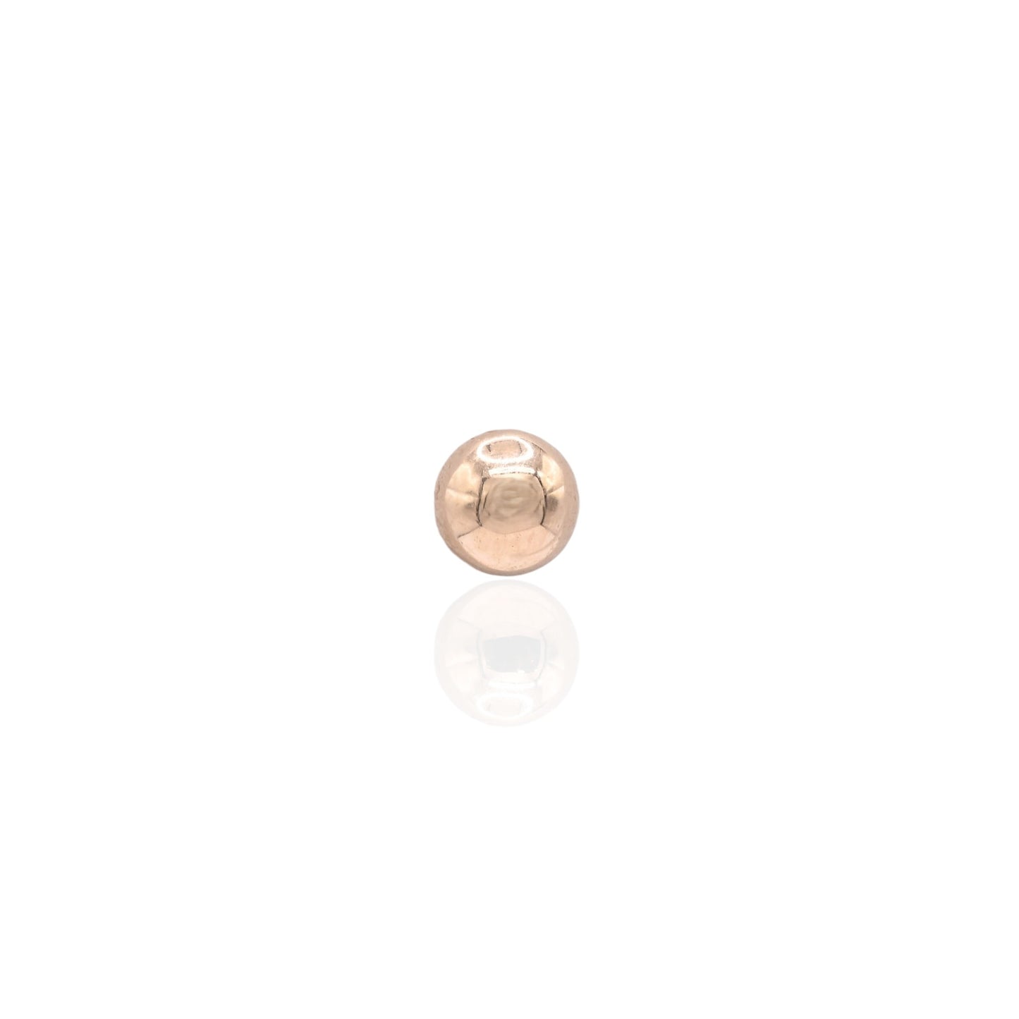 5mm Lightweight Ball Stud Earrings 14K Yellow Gold Butterfly Backs