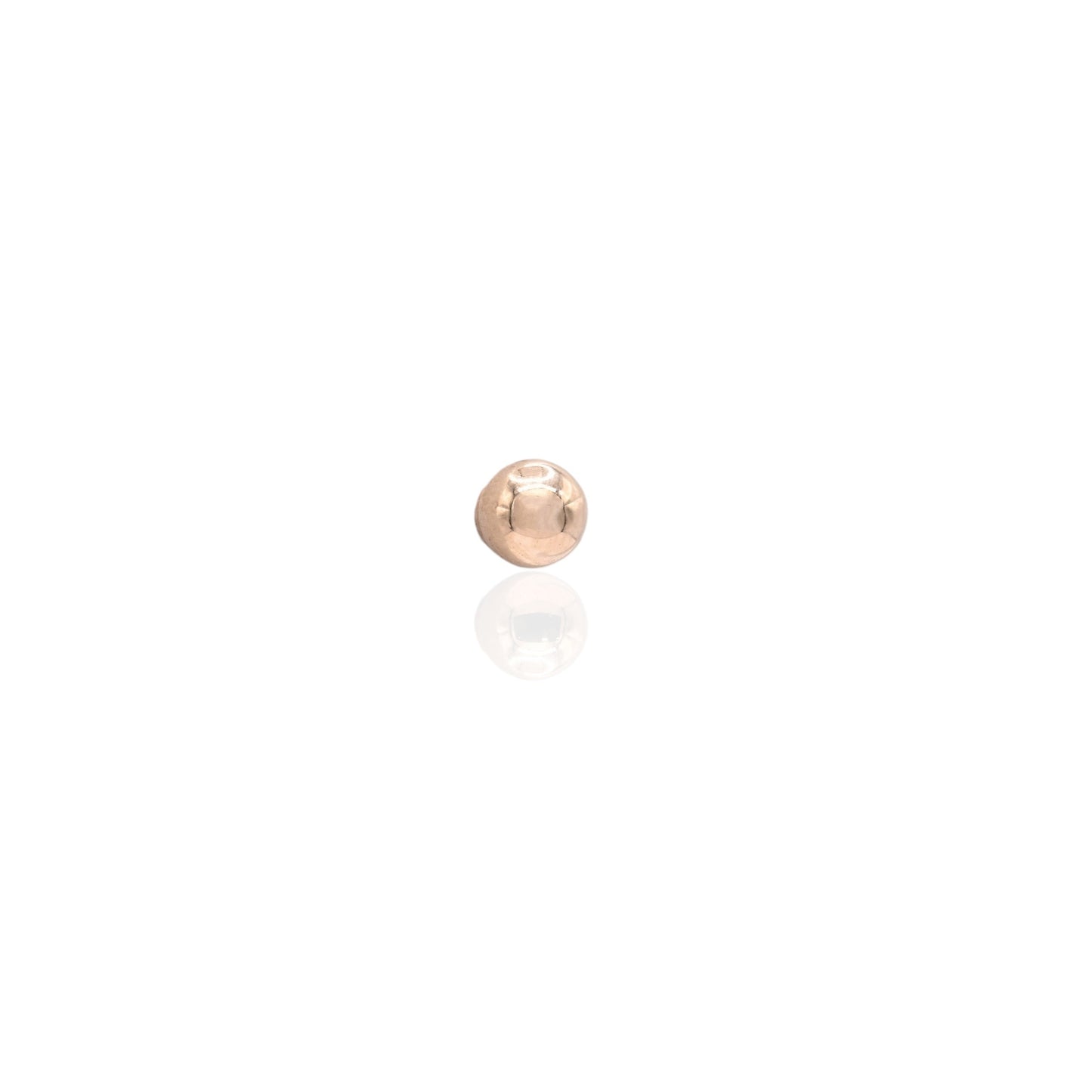 5mm Lightweight Ball Stud Earrings 14K Yellow Gold Butterfly Backs