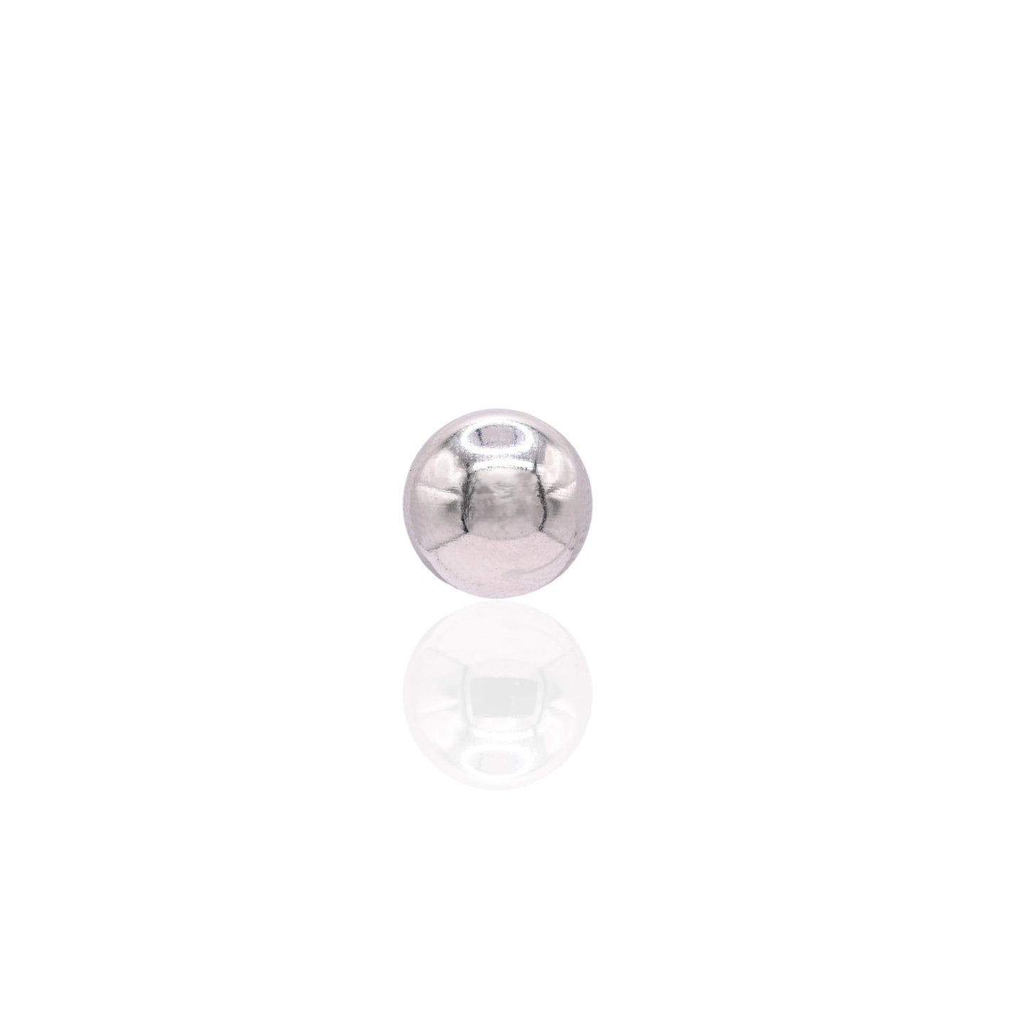 9mm Lightweight Ball Stud Earrings 14K White Gold Butterfly Backs